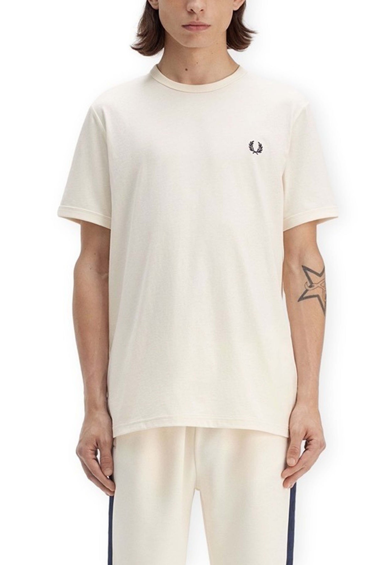 FRED PERRY RINGER T-SHIRT en color BLANCO (1)