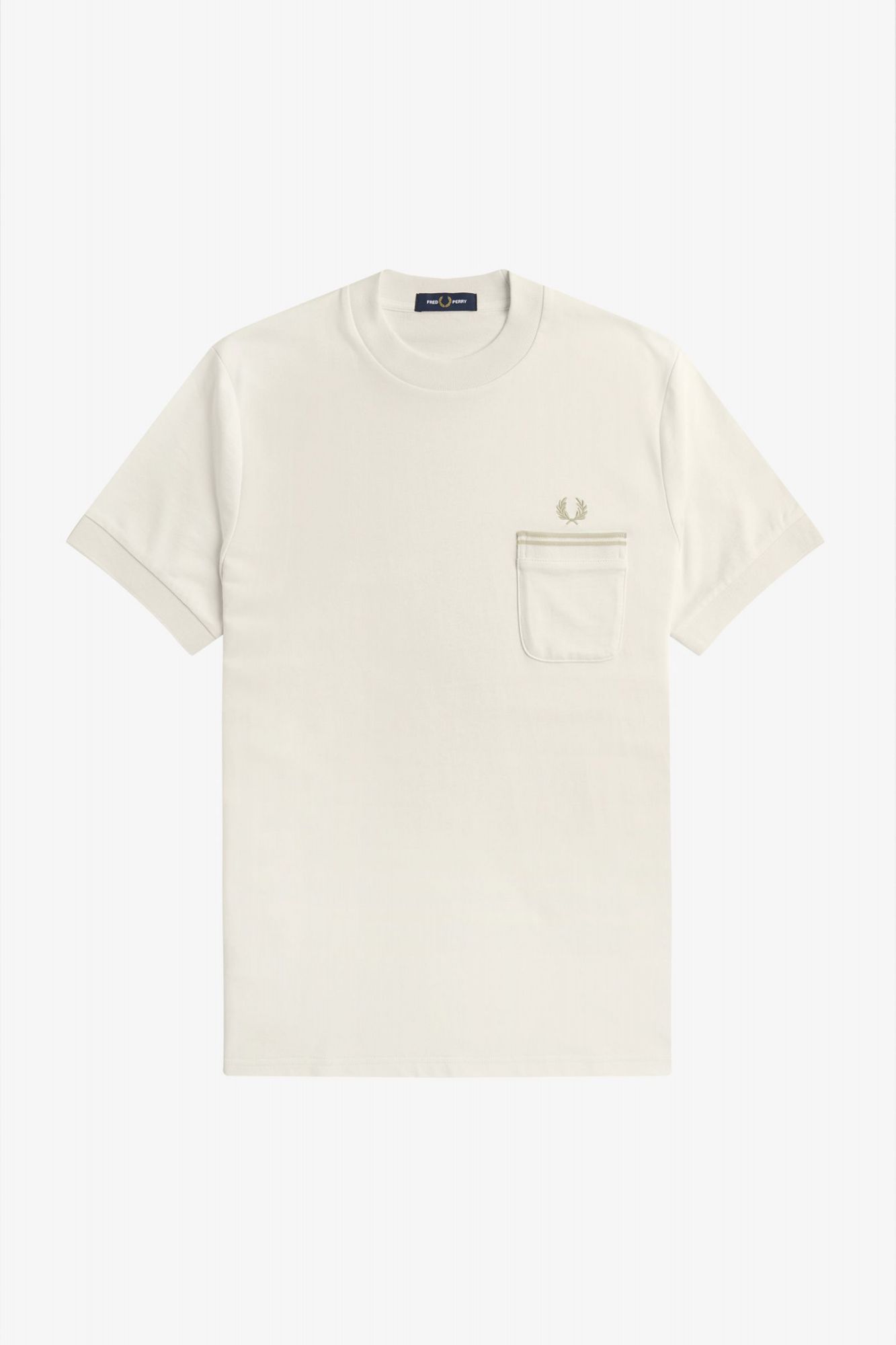 FRED PERRY LOOPBACK JERSEY POCKET en color BLANCO (2)