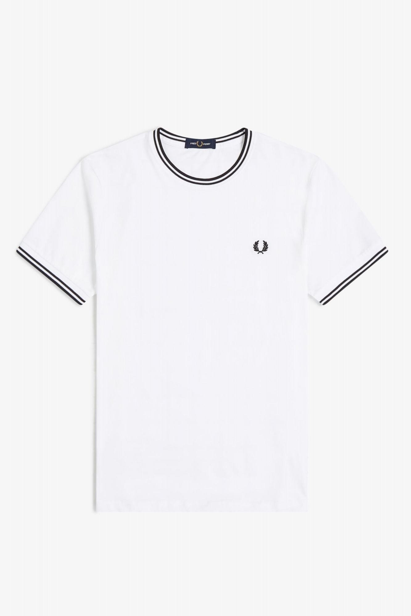 FRED PERRY TWIN TIPPED T-SHIRT en color BLANCO (2)