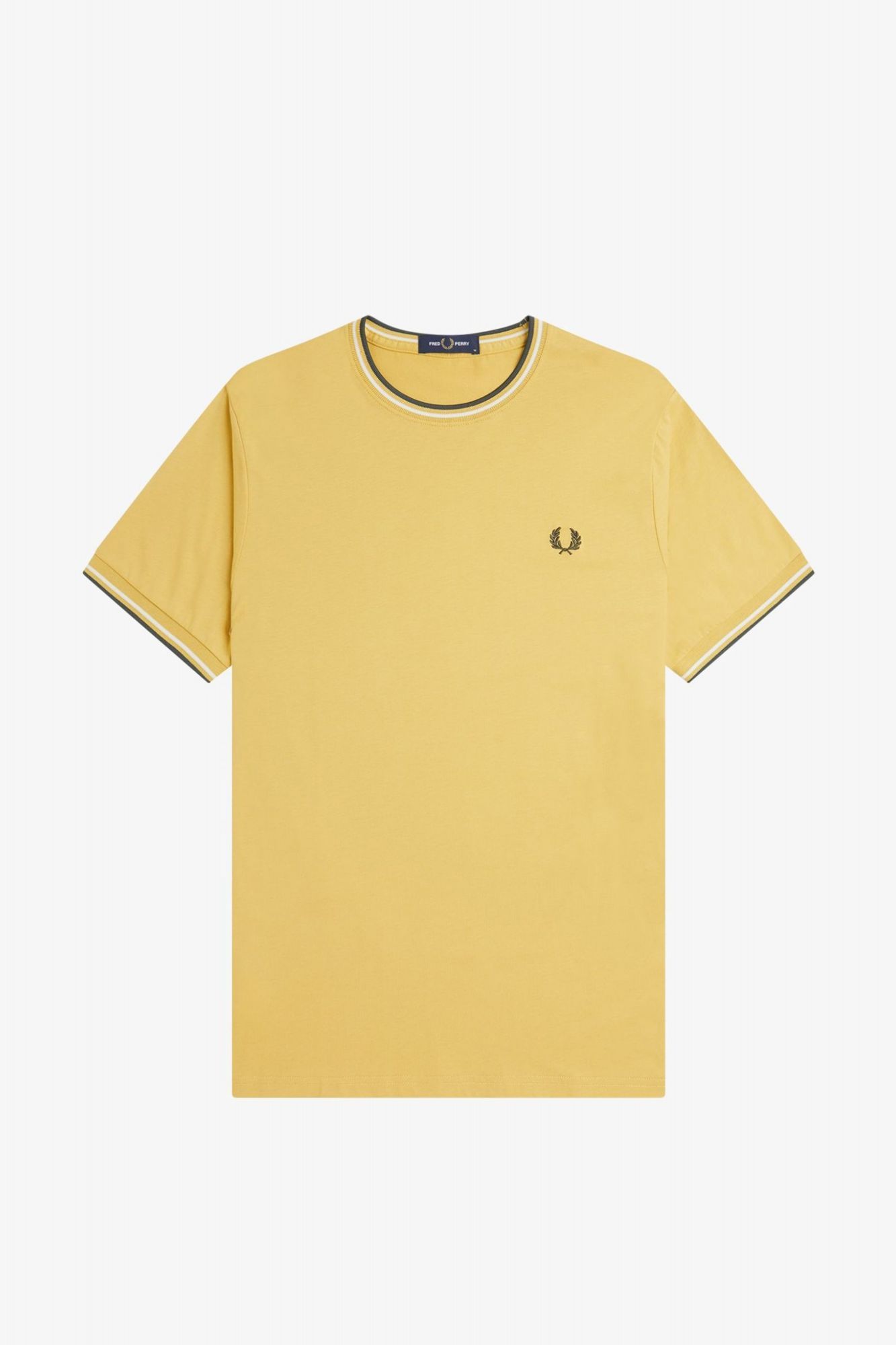 FRED PERRY TWIN TIPPED T-SHIRT en color AMARILLO (2)