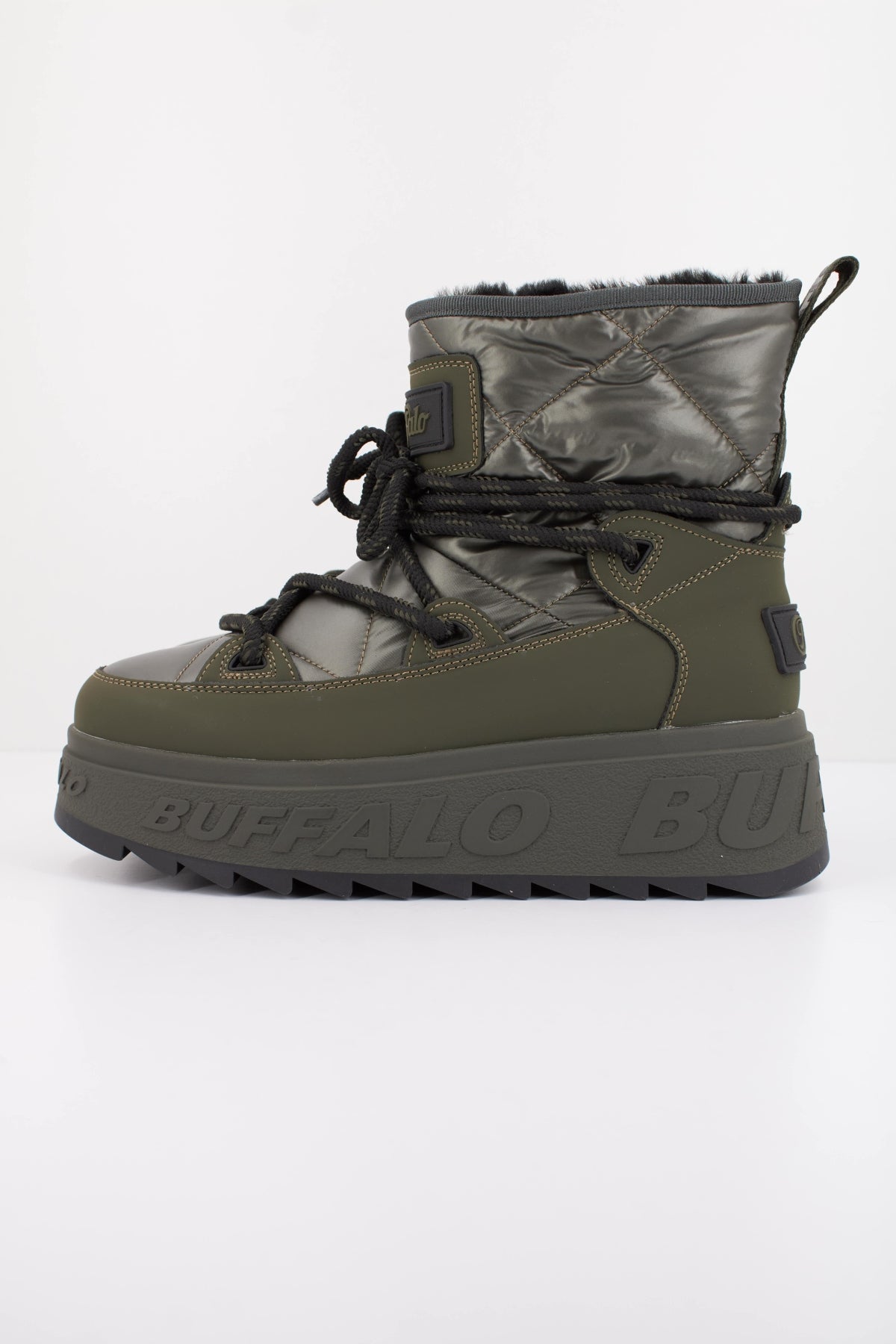 BUFFALO ELIZA SNOW BOOT VEGAN en color VERDE (1)