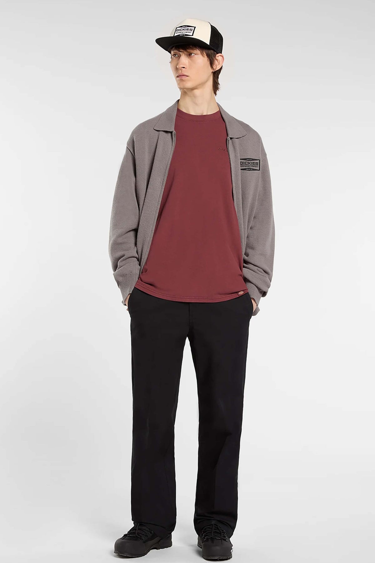 DICKIES PLENTYWOOD SS TEE en color BURDEOS (4)