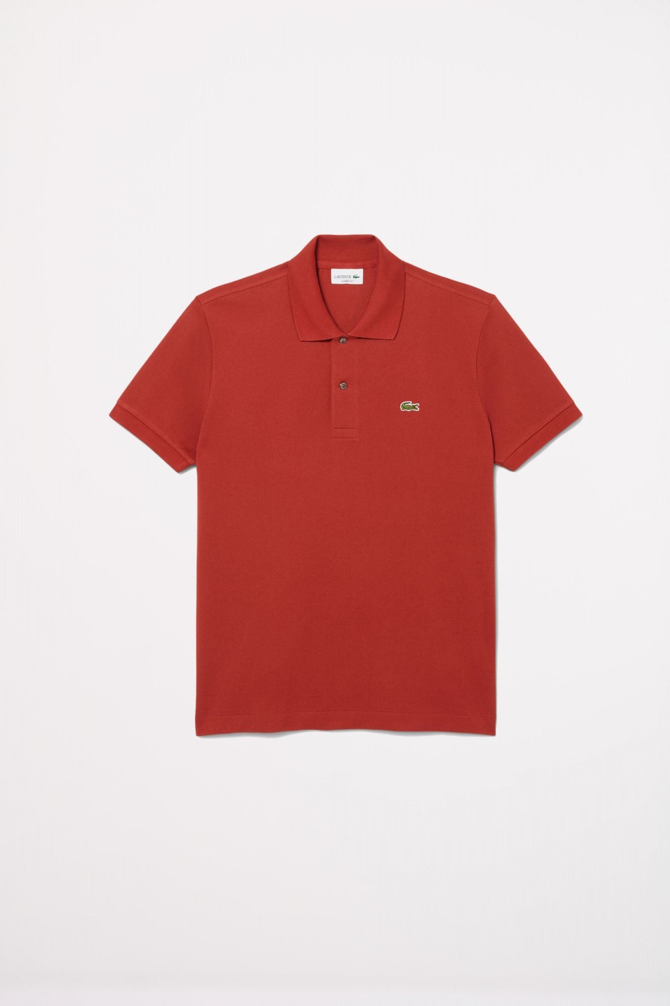 LACOSTE L1212 SHORT SLEEVED RIBBED COLLAR S en color ROJO (2)