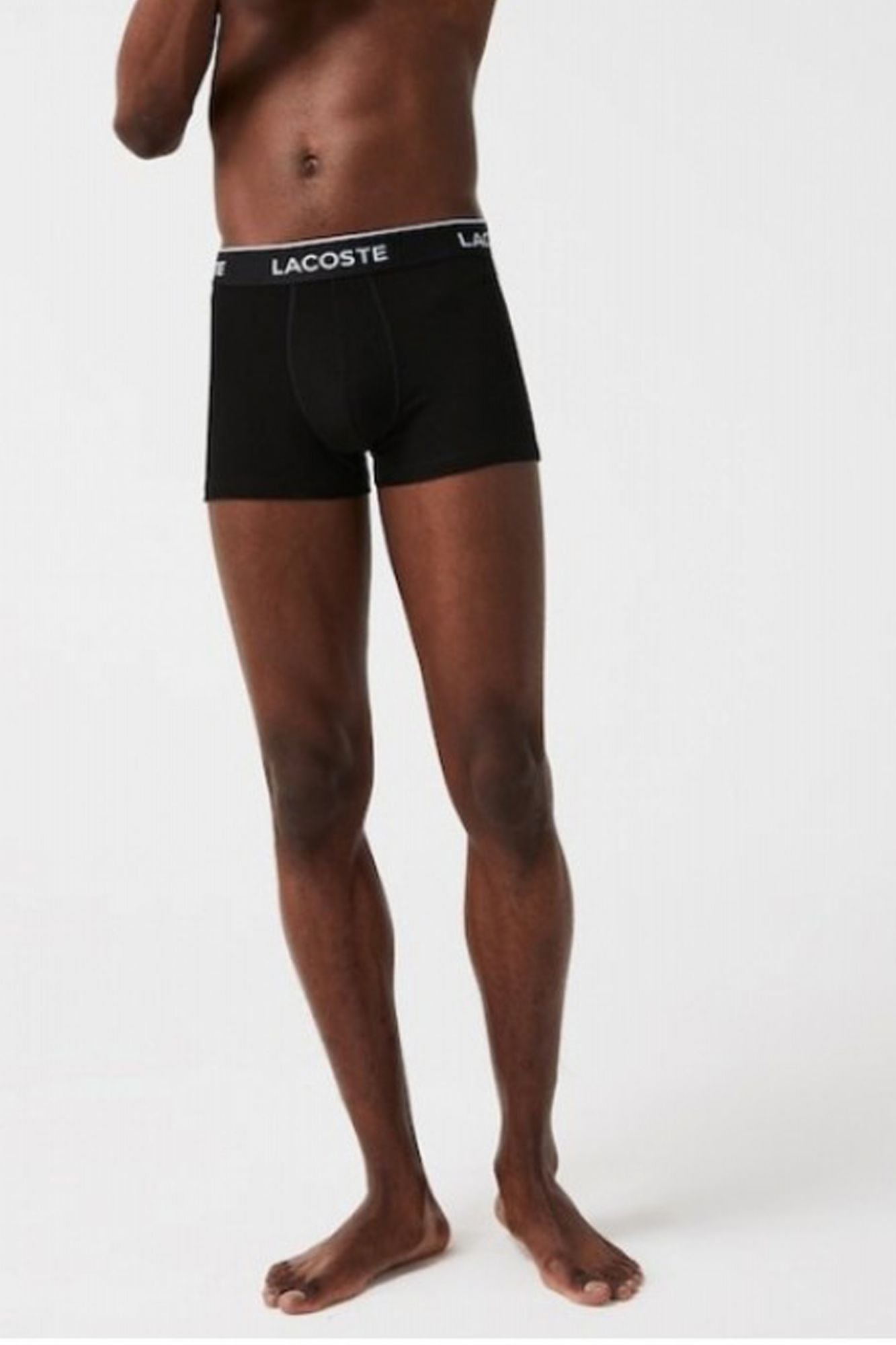 LACOSTE PACK DE TRES CALZONCILLOS TRUNK en color NEGRO (3)