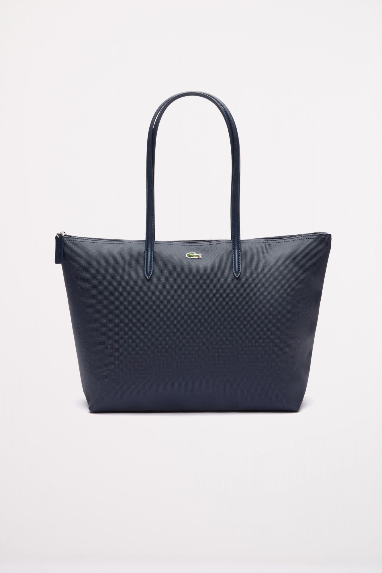 LACOSTE LARGE COATED CANVAS TOTE en color AZUL (1)