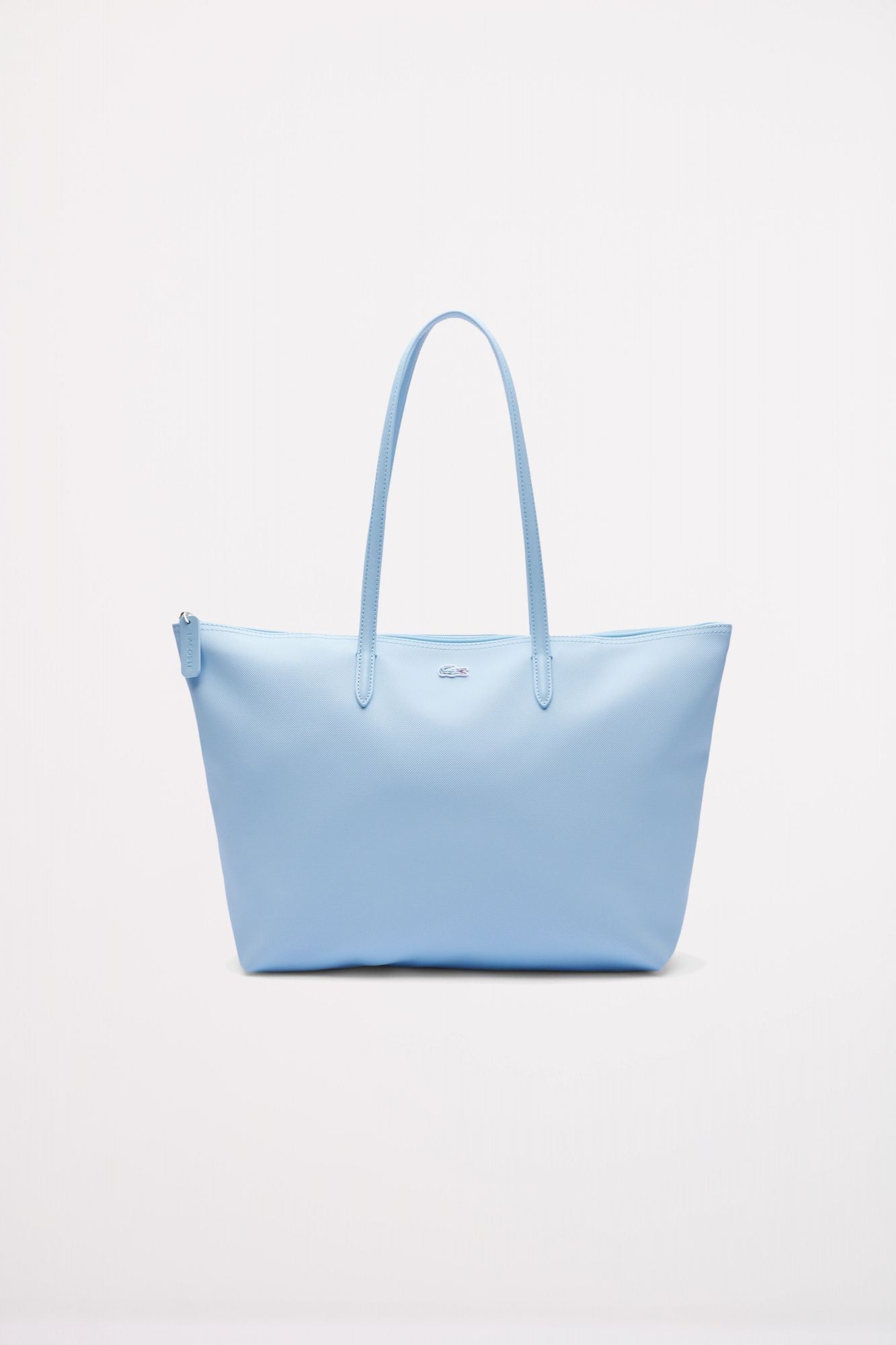LACOSTE LARGE COATED CANVAS TOTE en color AZUL (1)