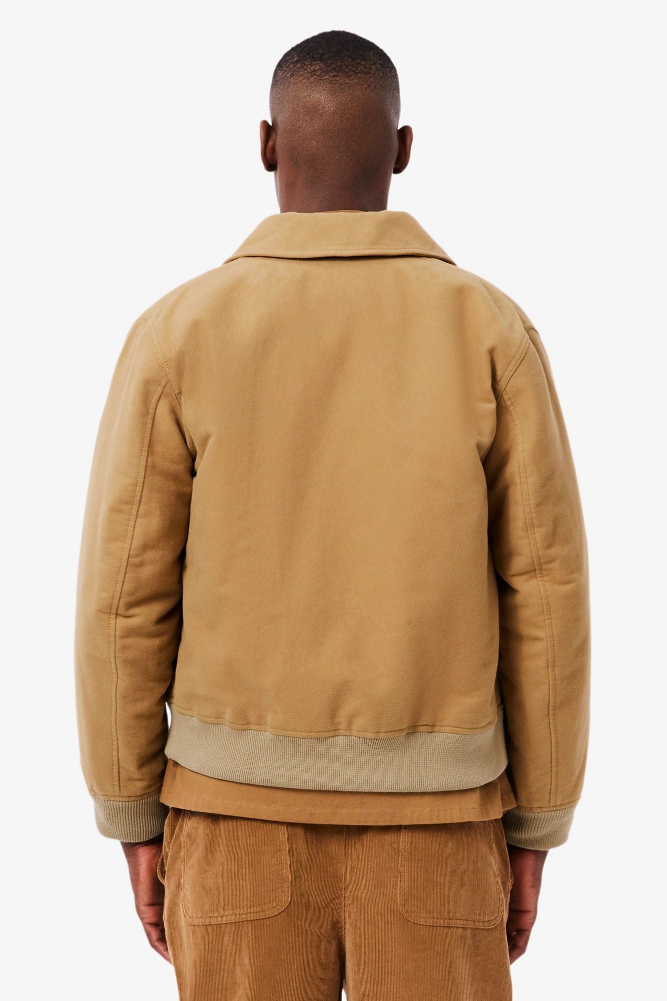 LACOSTE PADDED MOLESKIN JACKET en color MARRON CLARO (3)