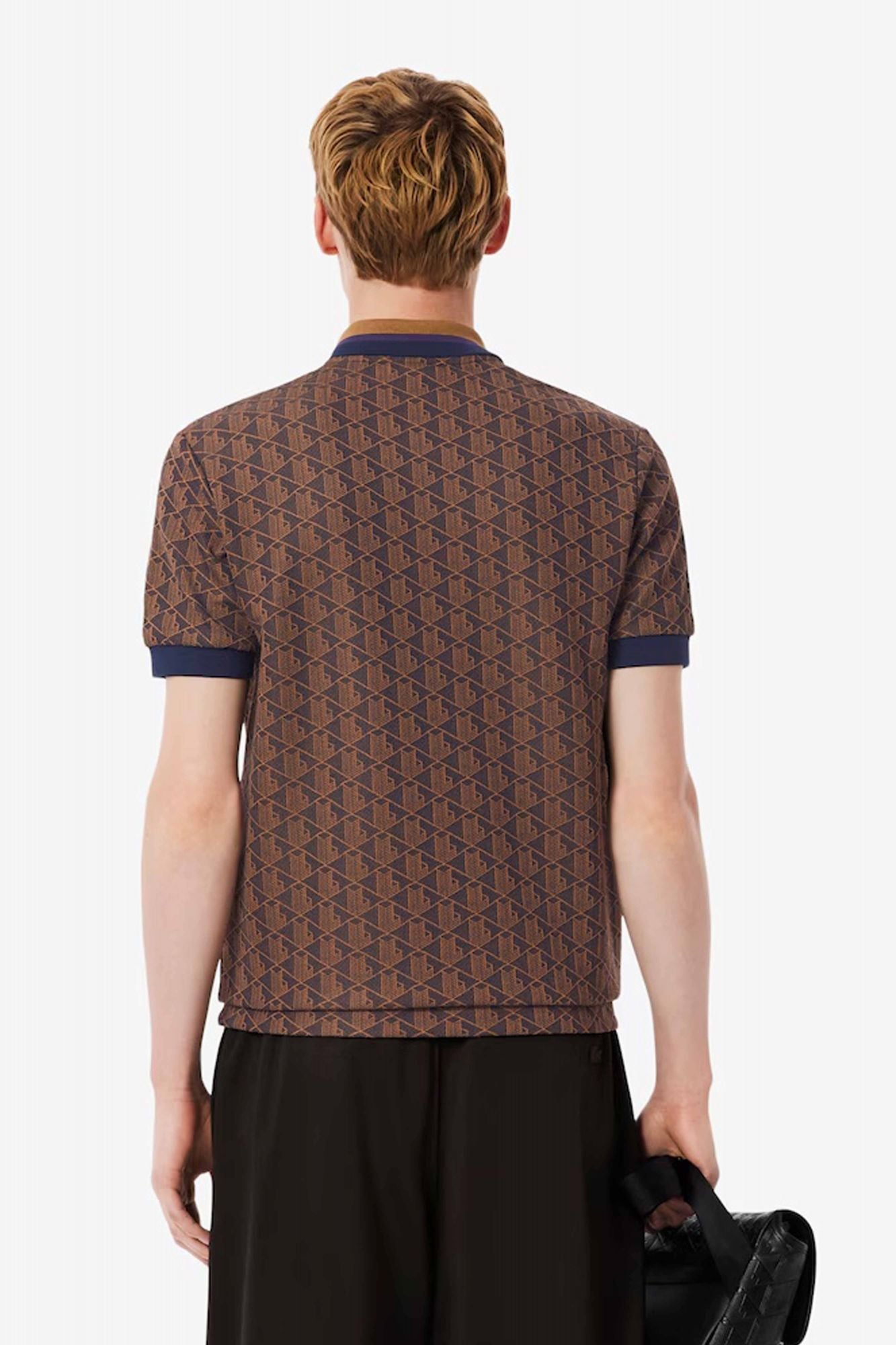 LACOSTE CLASSIC FIT MONOGRAM POLO en color MARRON (3)