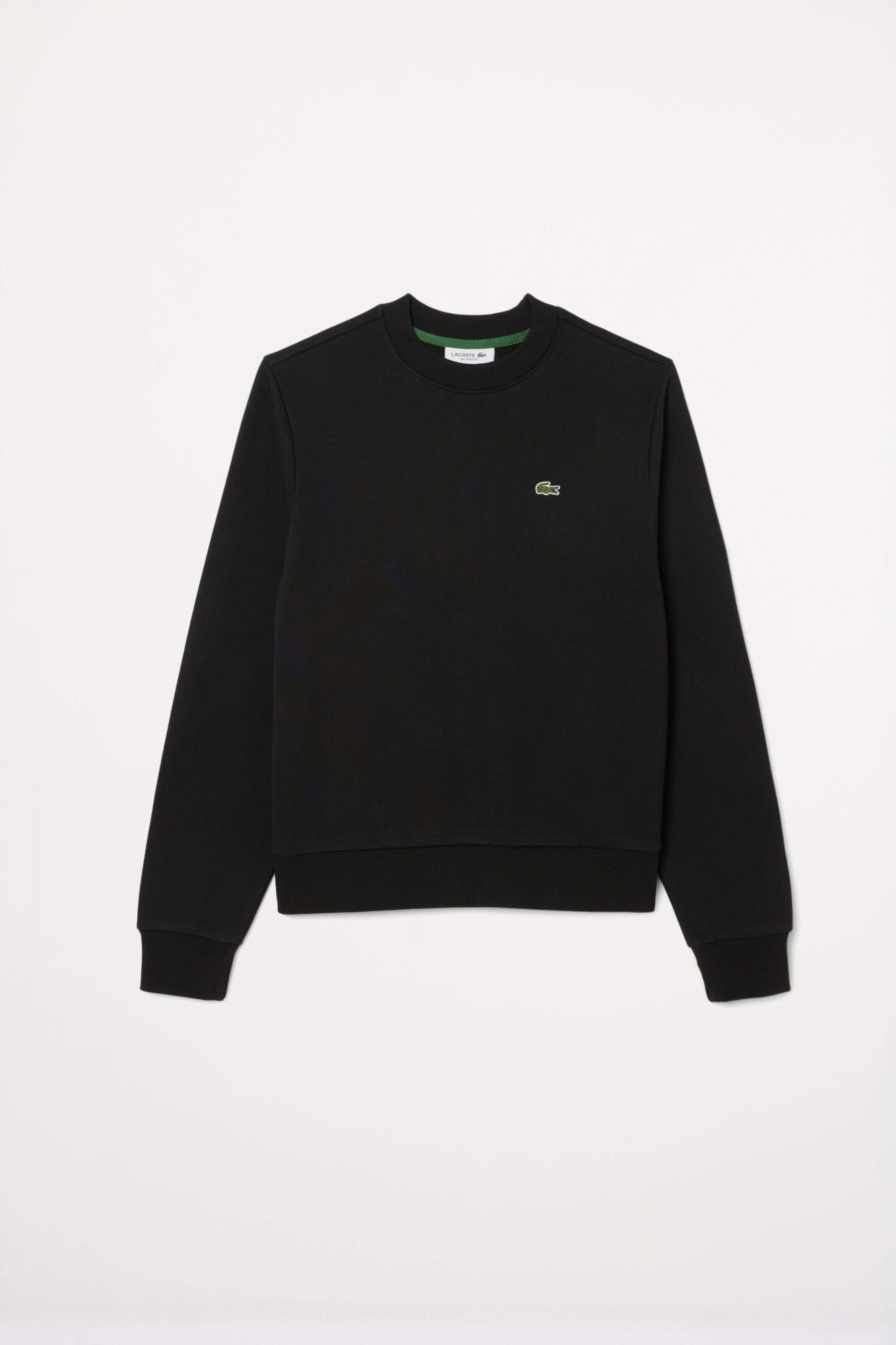 LACOSTE RELAXED FIT FLEECE CREW NECK en color NEGRO (2)