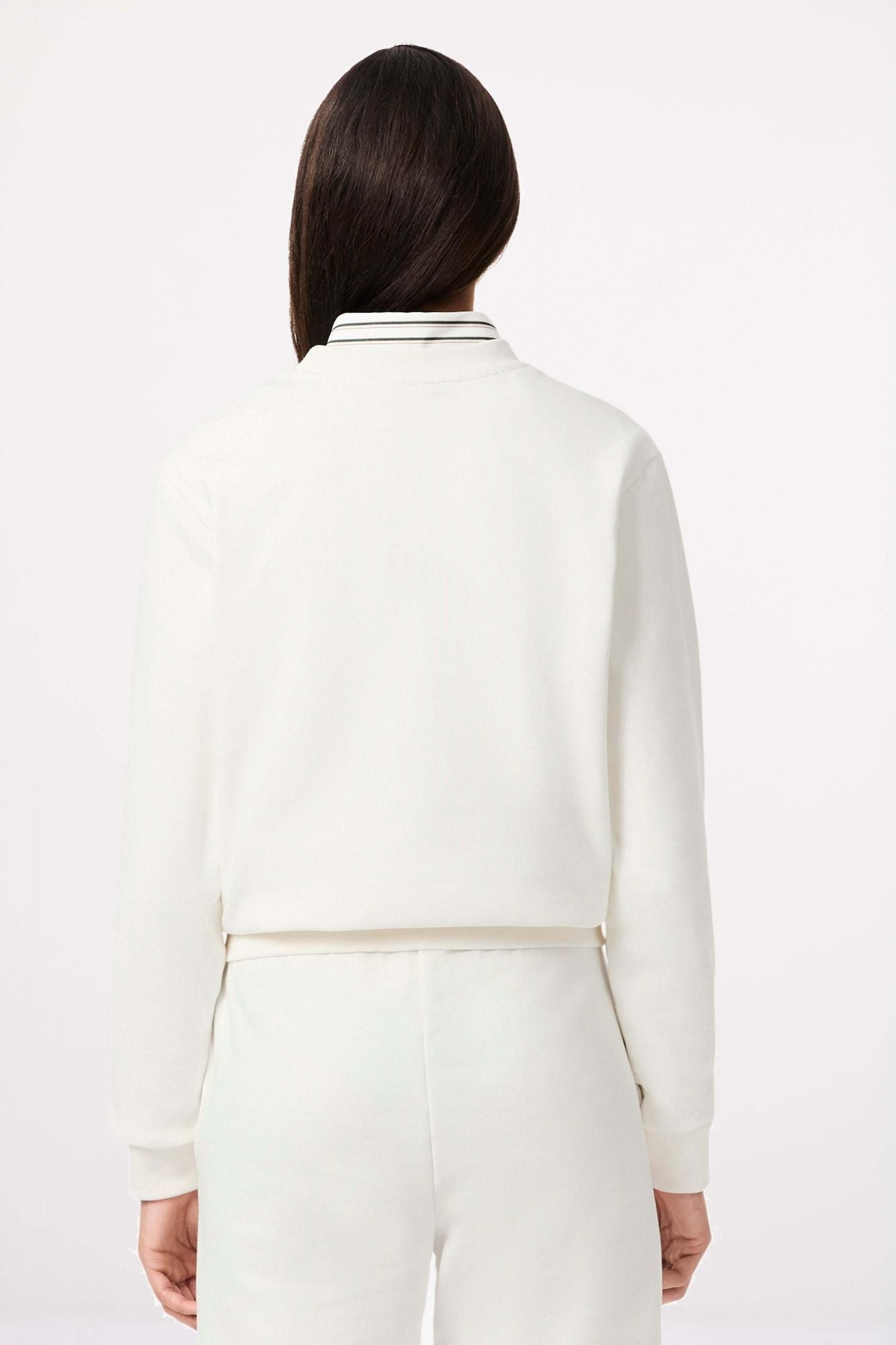 LACOSTE RELAXED FIT FLEECE CREW NECK en color BLANCO (3)