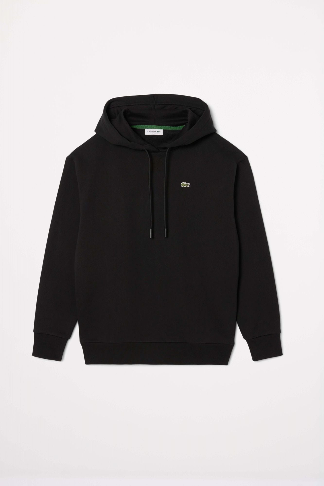 LACOSTE OVERSIZED FLEECE HOODIE en color NEGRO (2)