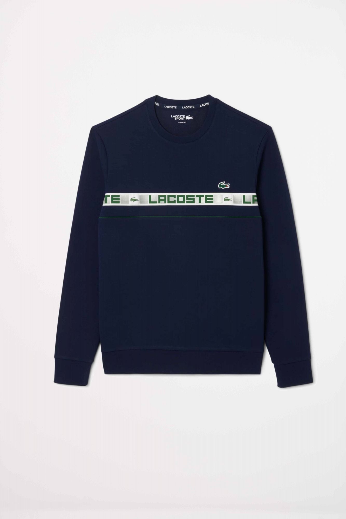 LACOSTE BRANDED STRIPE TENNIS SWEATSHIRT en color AZUL (2)