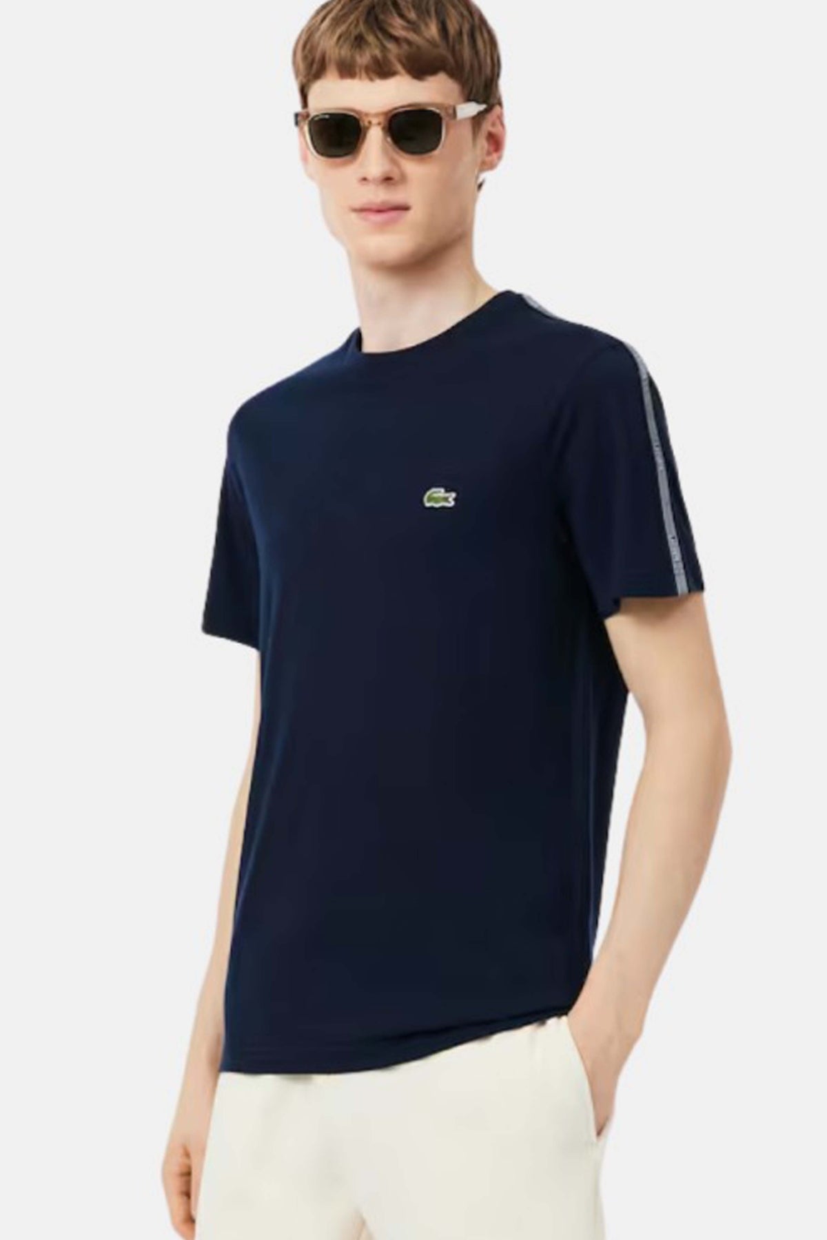 LACOSTE TEE SHIRT & TURTLE NECK en color AZUL (1)