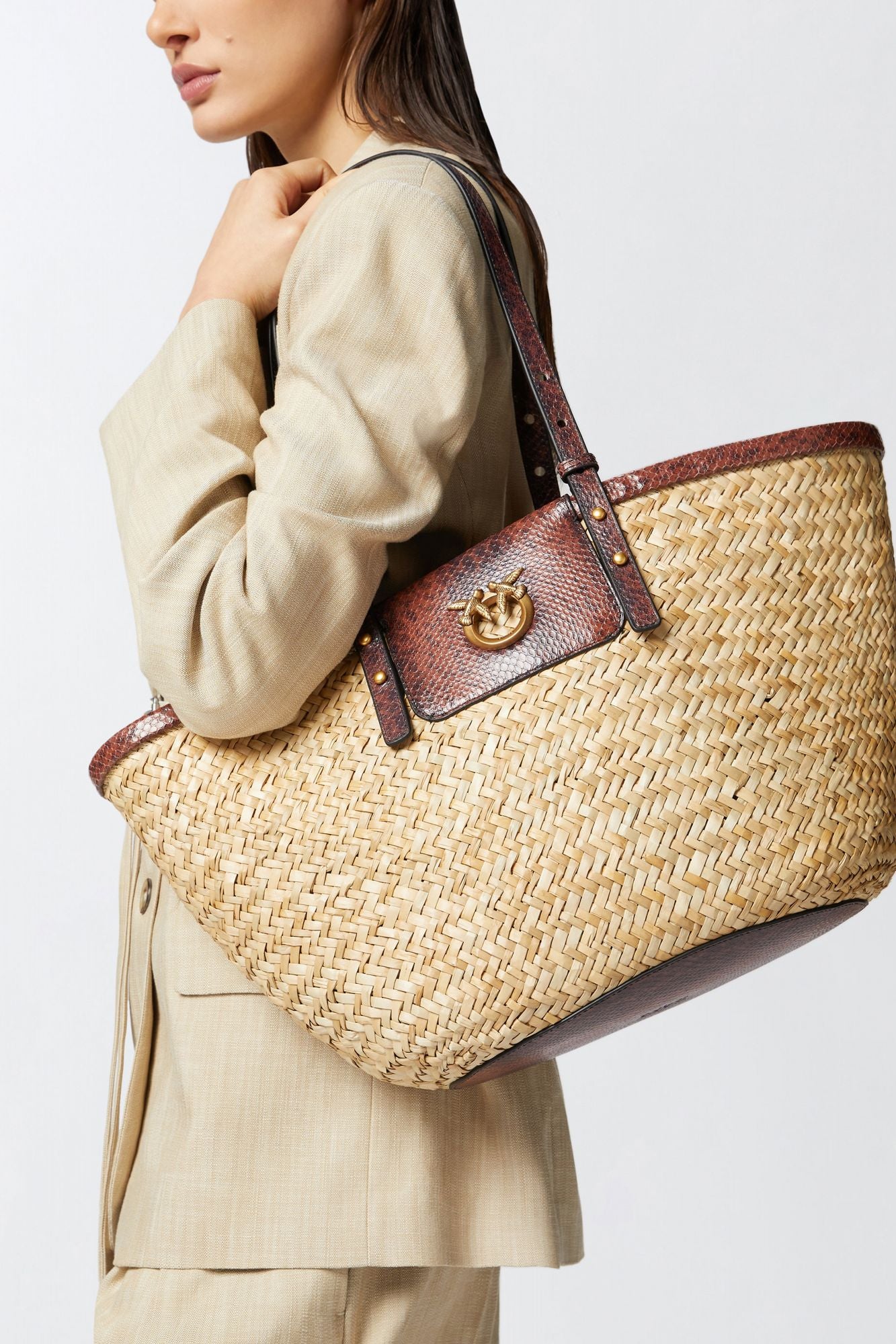 PINKO LOVE SUMMER BASKET en color ANIMAL PRINT (3)