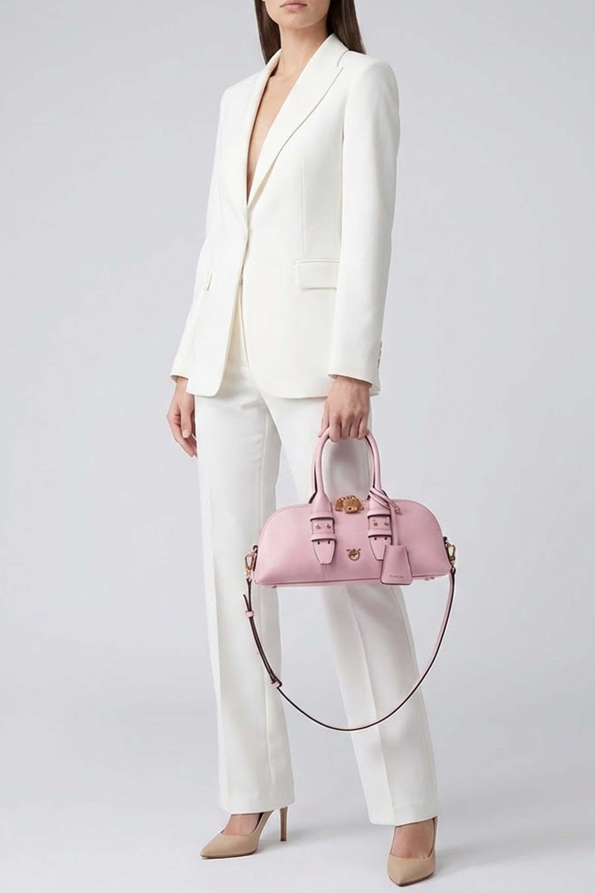 PINKO BOWLING BAG BAGUETTE en color ROSA (1)
