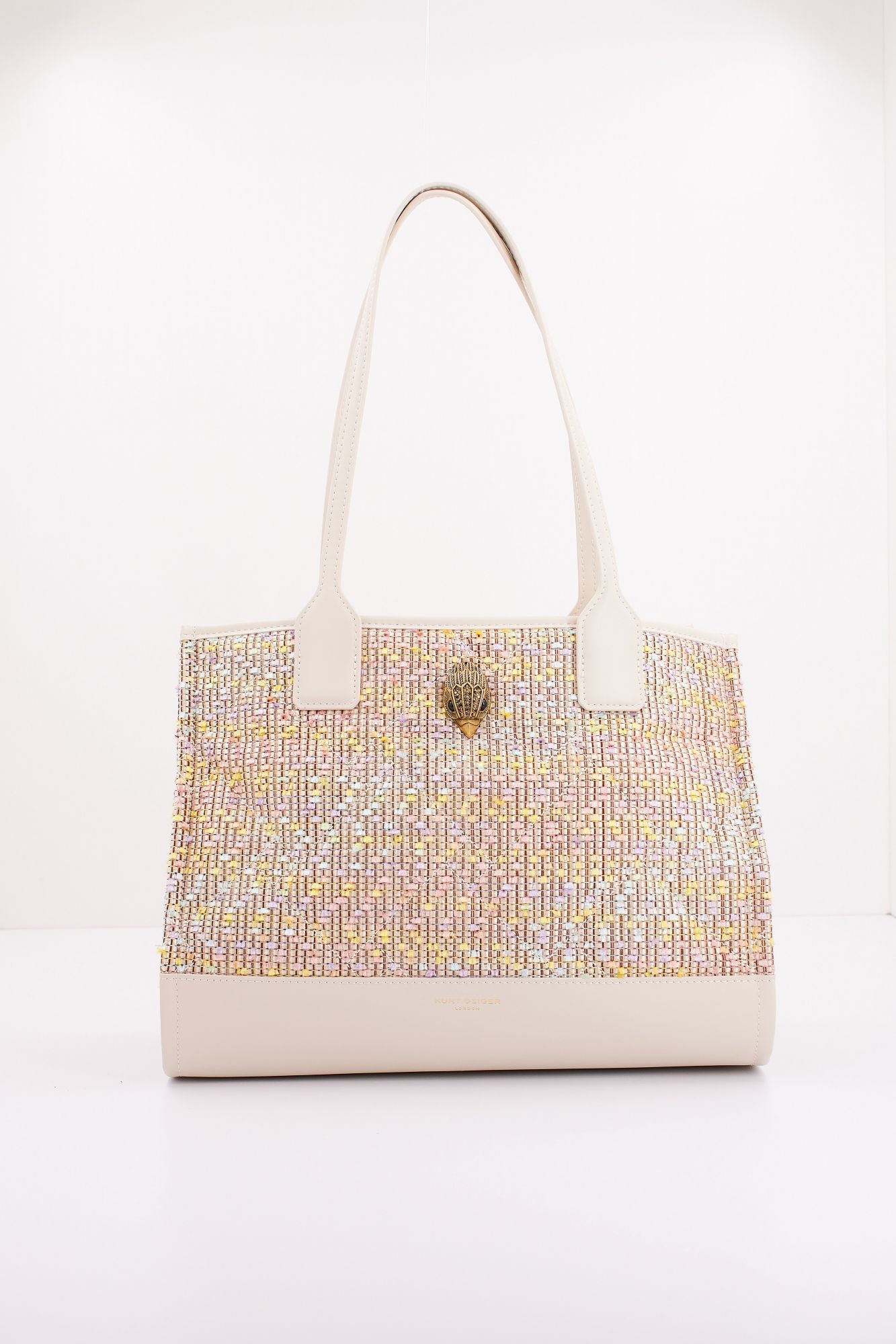 KURT GEIGER LONDON RAFFIA SQ SM SHOPPER en color BEIS (1)