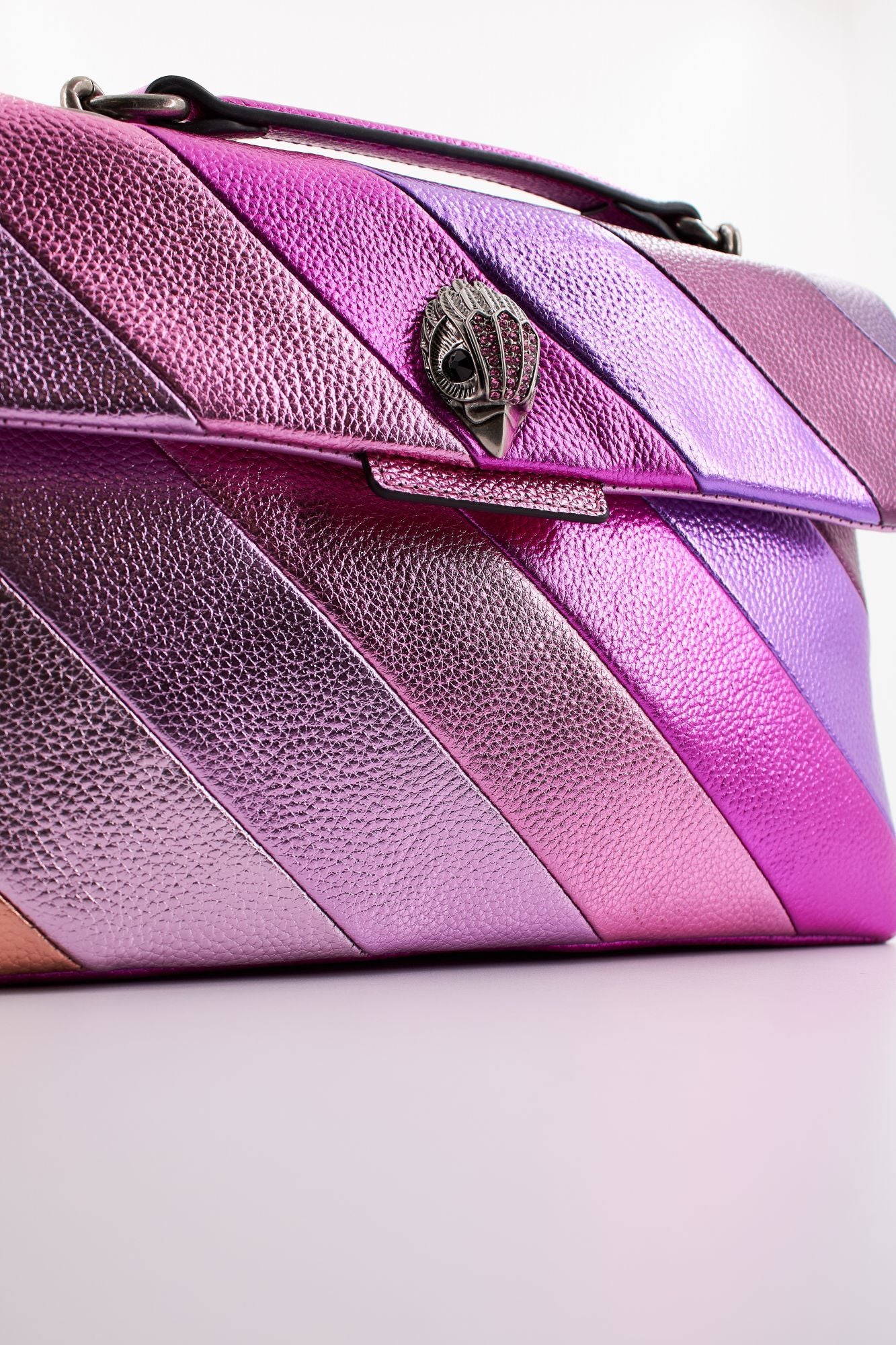 KURT GEIGER LONDON KENSINGTON LEATHER en color ROSA (4)