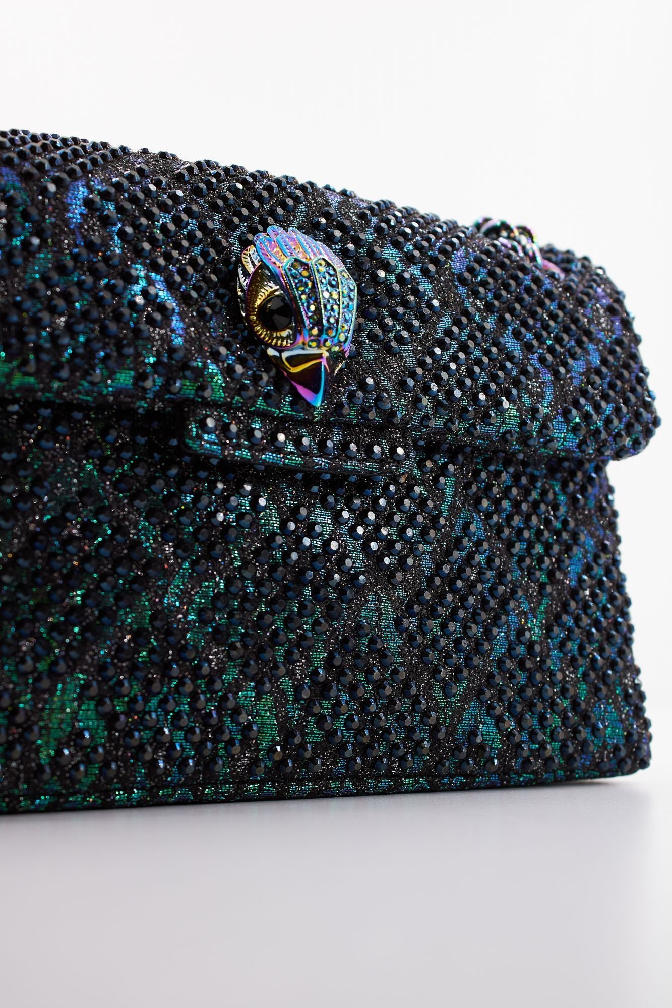 KURT GEIGER LONDON FABRIC MINI KENSINGTON en color VERDE (4)