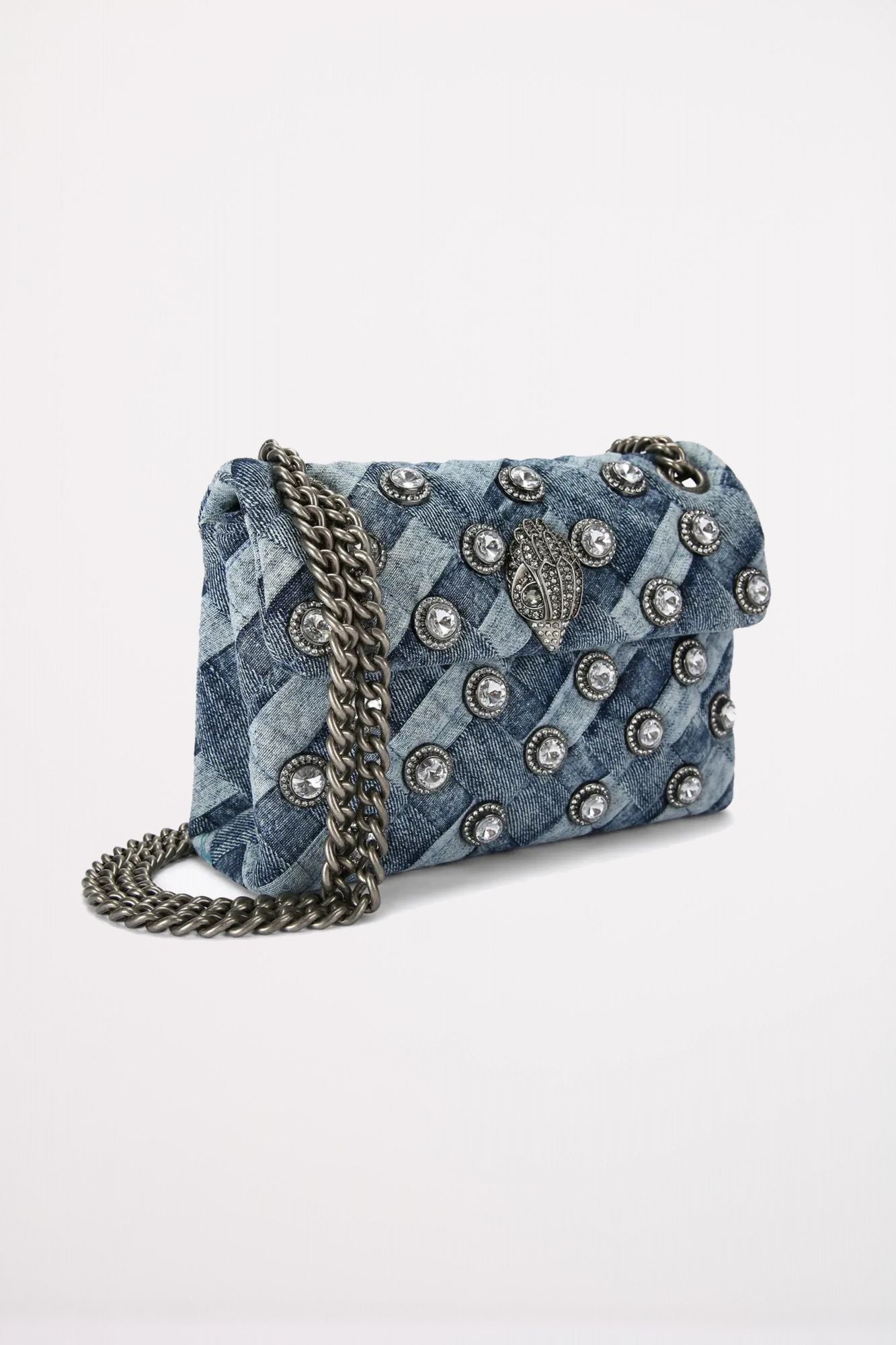 KURT GEIGER LONDON CRYSTALS MINI KENSINGTON en color AZUL (2)