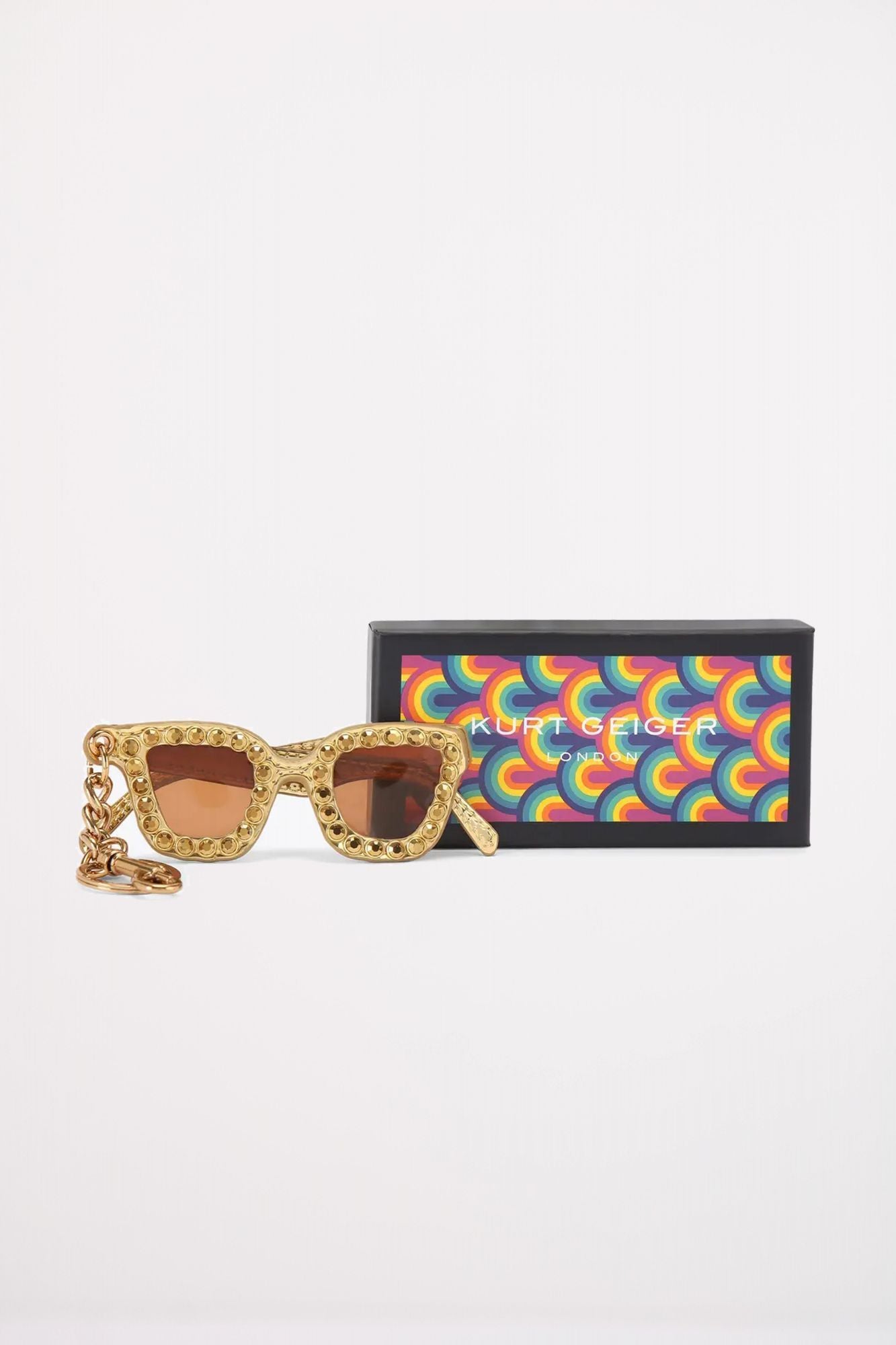 KURT GEIGER LONDON SUNGLASSES KEYRING en color ORO (4)