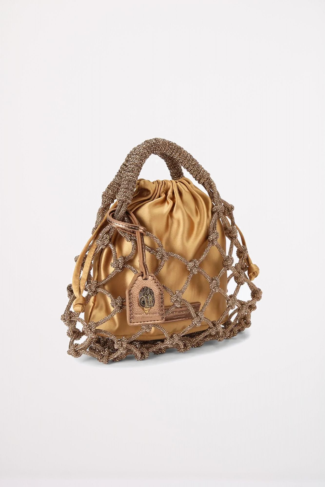 KURT GEIGER LONDON MACRAME CRYSTAL BAG en color BRONCE (2)