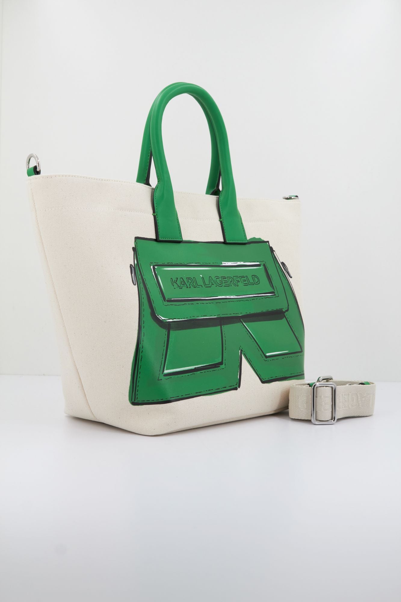 KARL LAGERFELD ICON K CANVAS en color BLANCO (3)