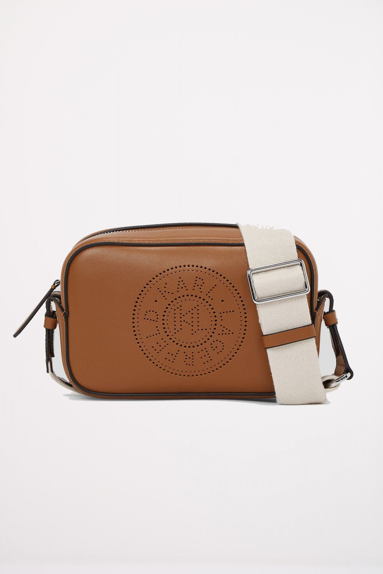 KARL LAGERFELD CIRLCE CAMERA BAG PERFORAT en color MARRON (1)