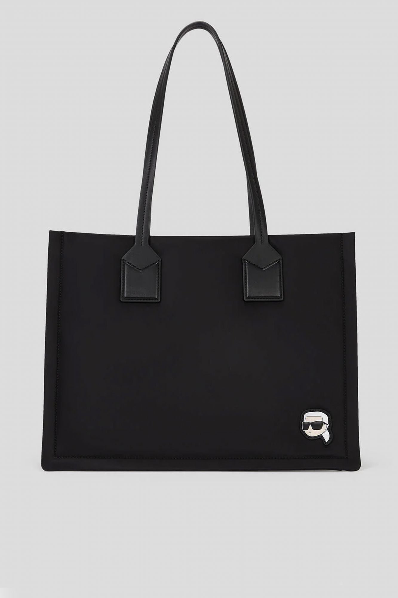 KARL LAGERFELD IKON NYLON MD SQUARE TOTE en color NEGRO (1)