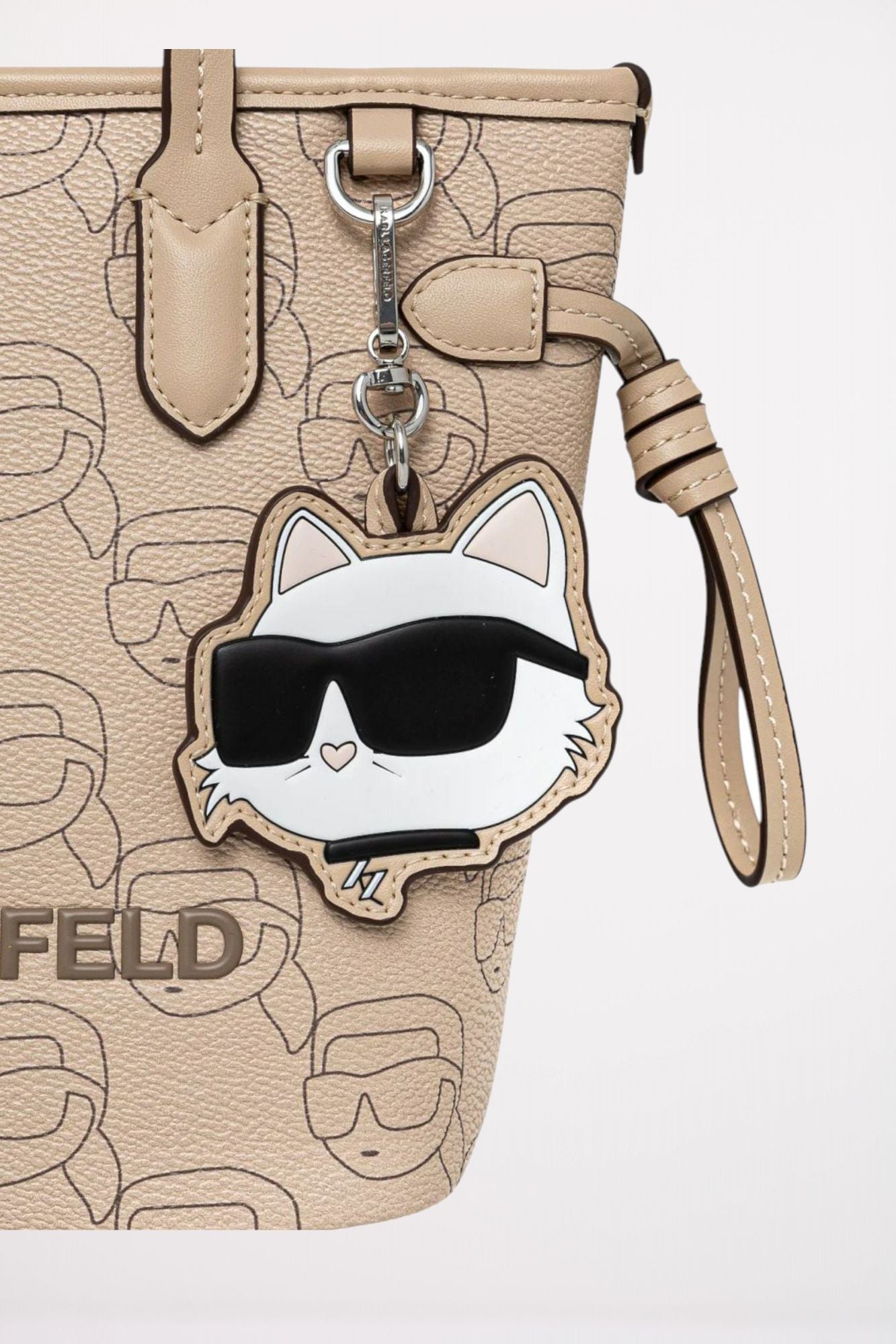 KARL LAGERFELD IKON MOO CC SM TOTE en color BEIS (3)
