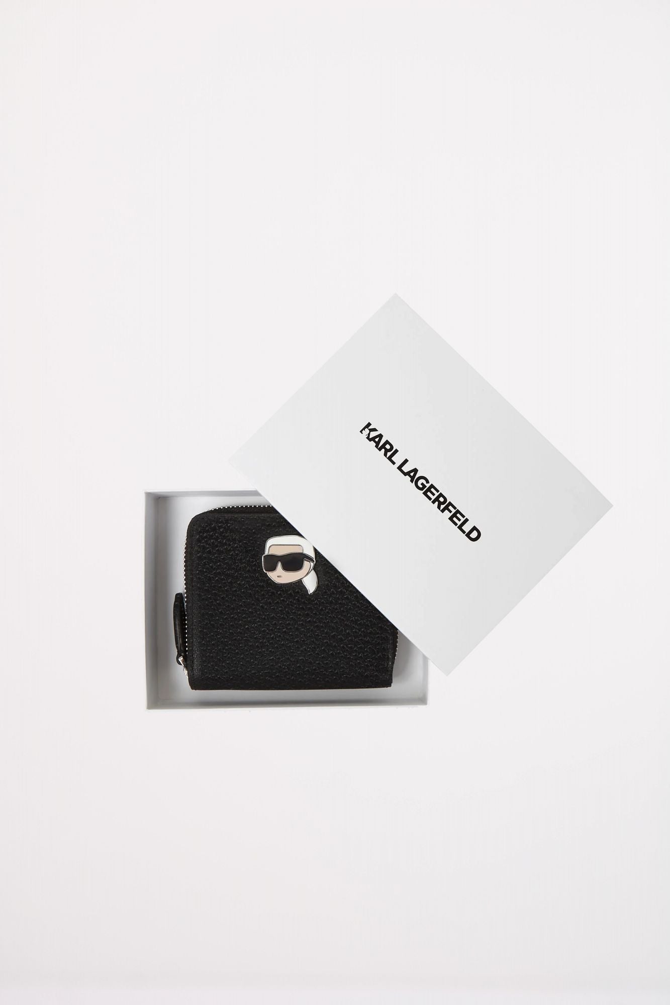 KARL LAGERFELD IKON PEBBLE MD BIFOLD WLLT en color NEGRO (4)