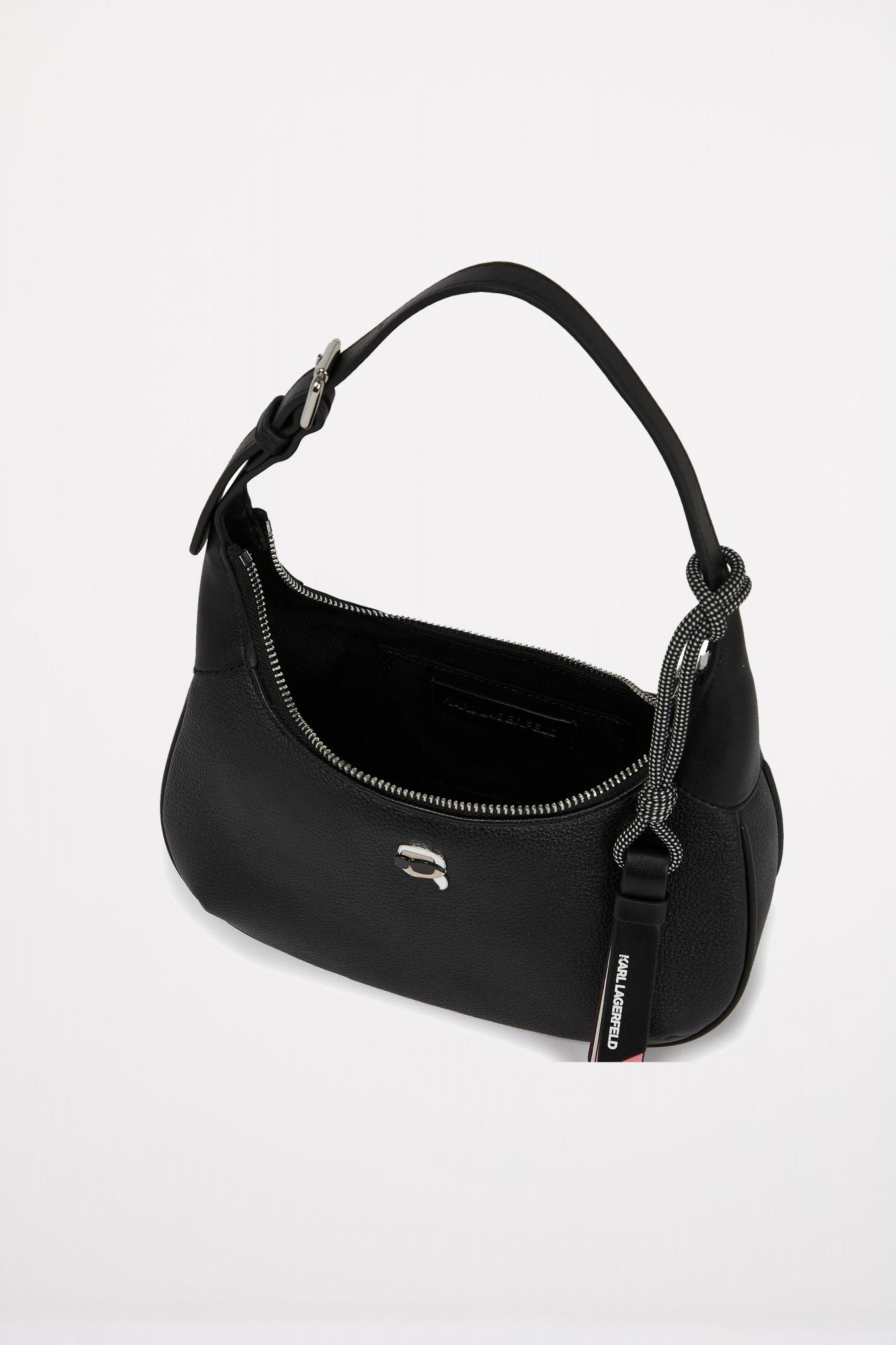 KARL LAGERFELD IKON GRAINY ROUND SHOULDER en color NEGRO (3)