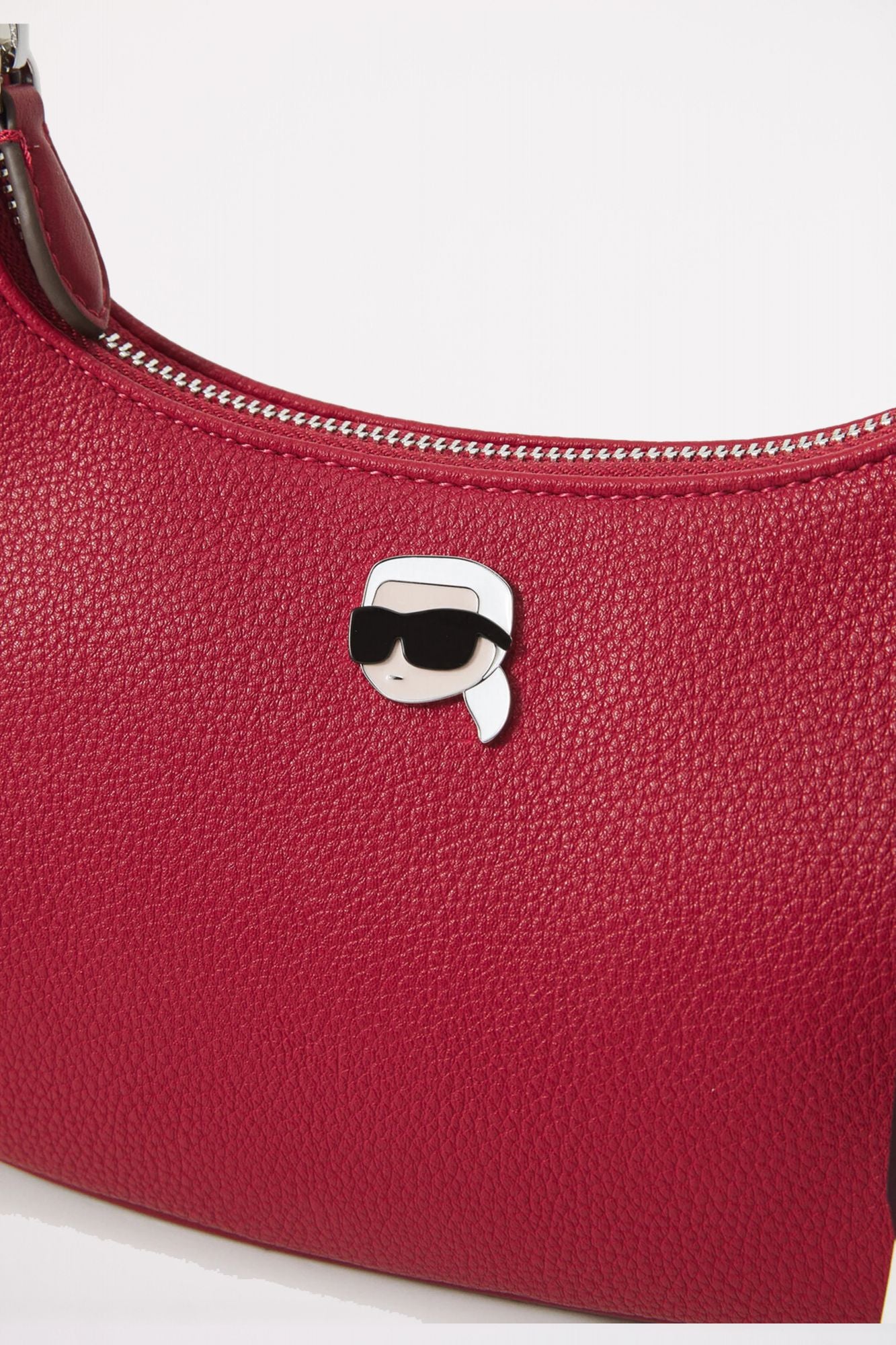 KARL LAGERFELD IKON GRAINY ROUND SHOULDER en color ROJO (4)