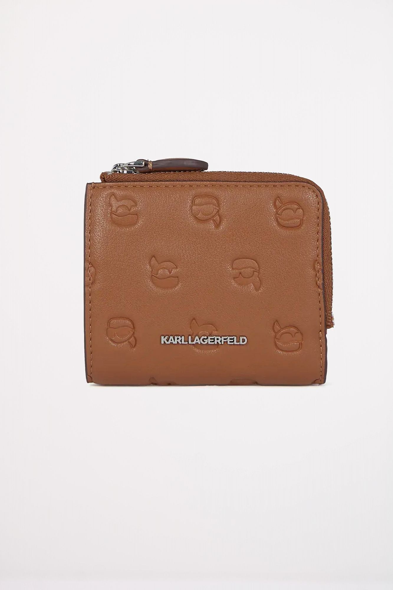 KARL LAGERFELD IKON MONOGRAM SM BIFOLD WA en color MARRON (1)