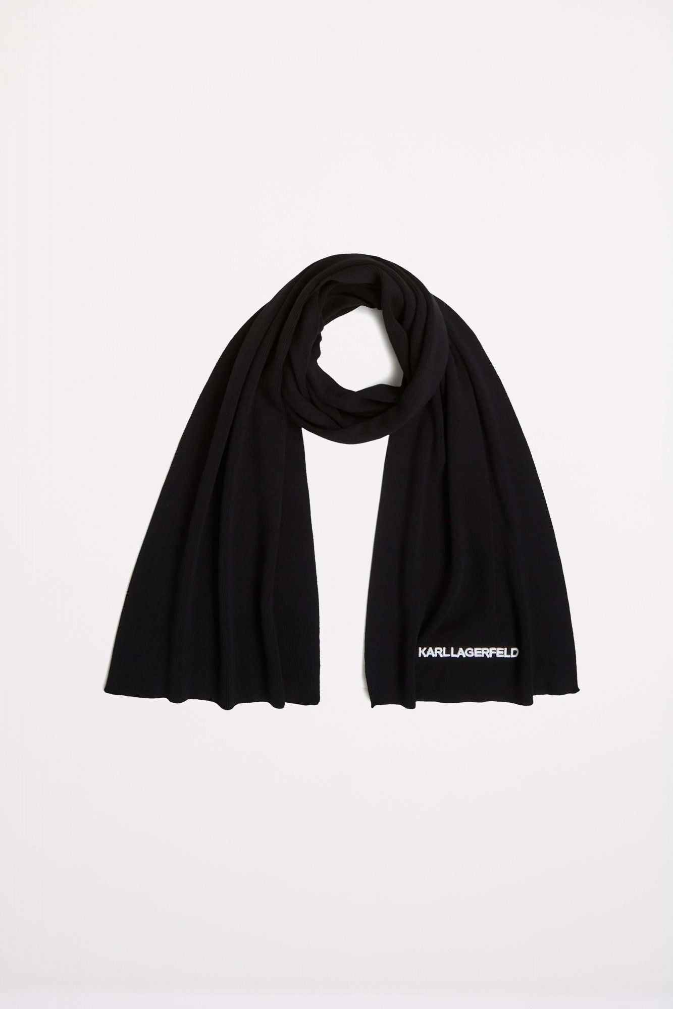 KARL LAGERFELD K ESSENTIAL SCARF en color NEGRO (2)
