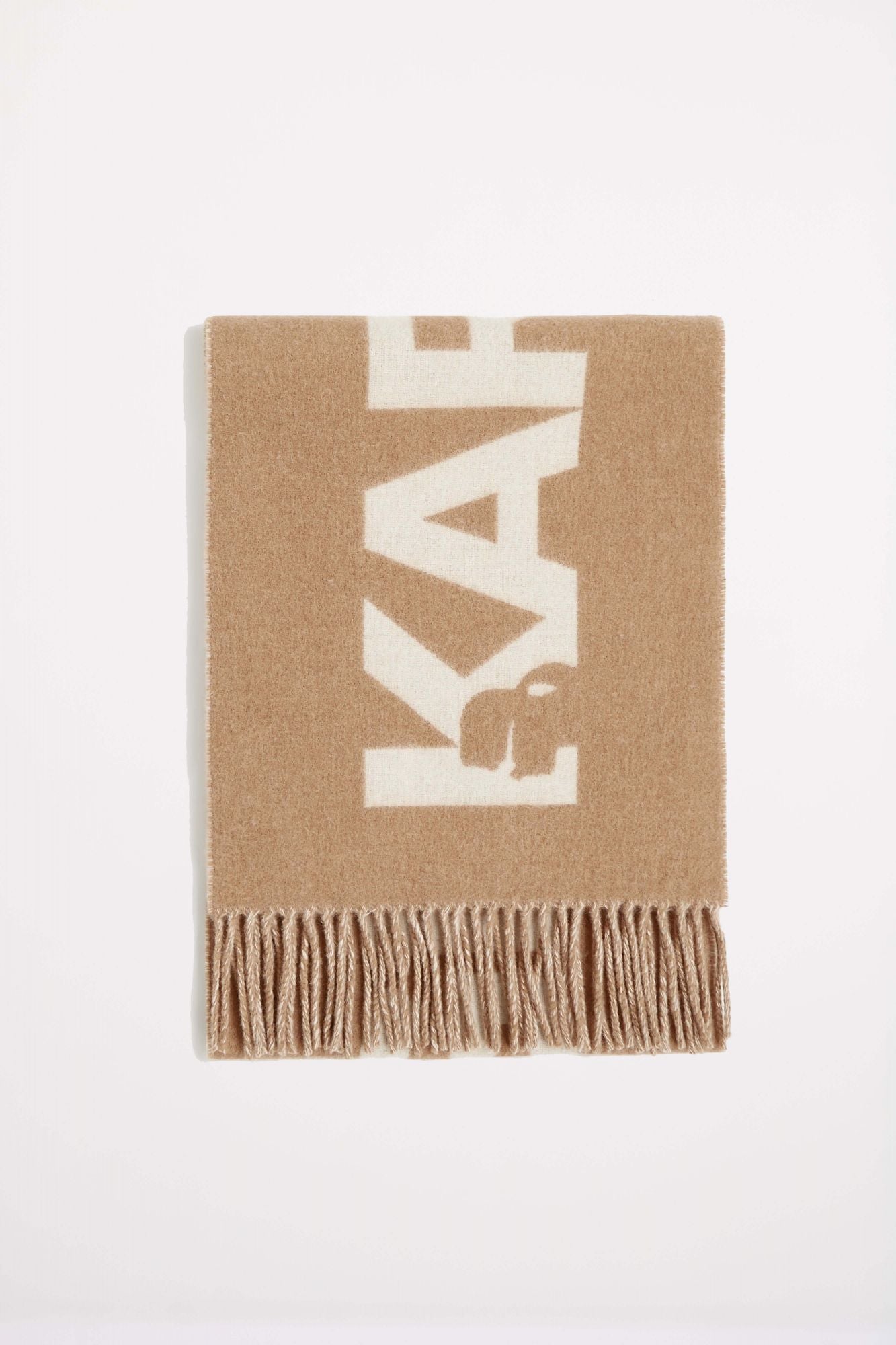 KARL LAGERFELD K ESSENTIAL JKRD WOVEN SCARF en color MARRON CLARO (1)