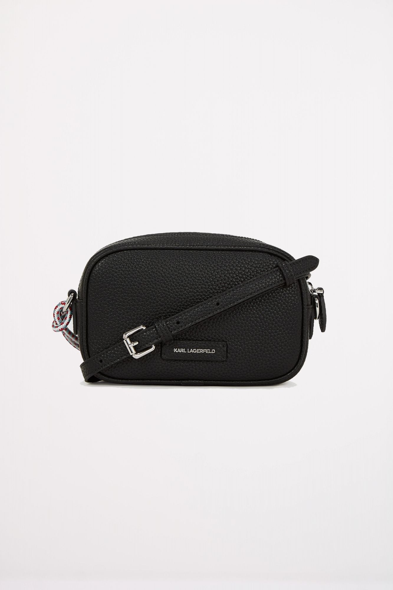 KARL LAGERFELD K/IKON PEBBLE SLIM CAMERA BAG en color NEGRO (2)