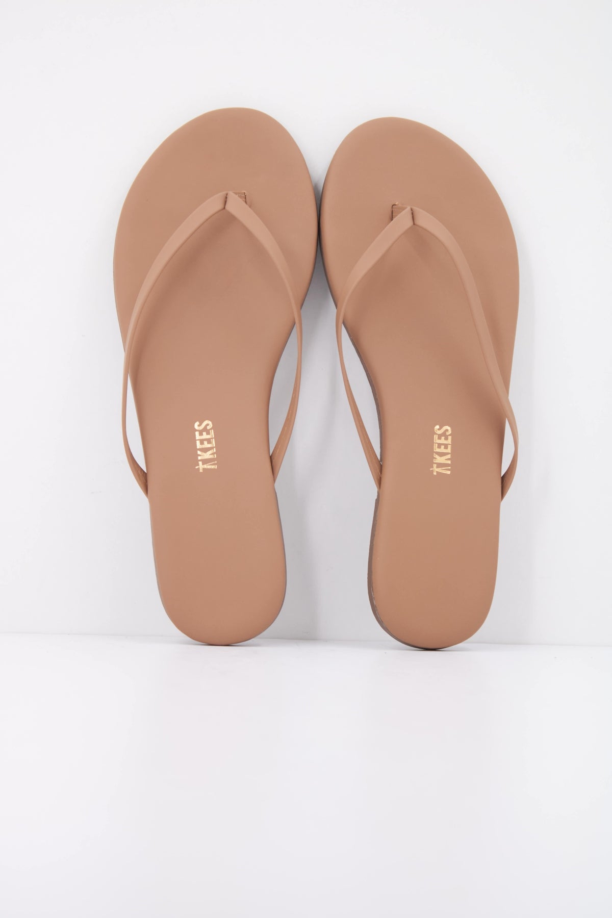 TKEES SANDALIA PLANA en color MARRON CLARO (3)
