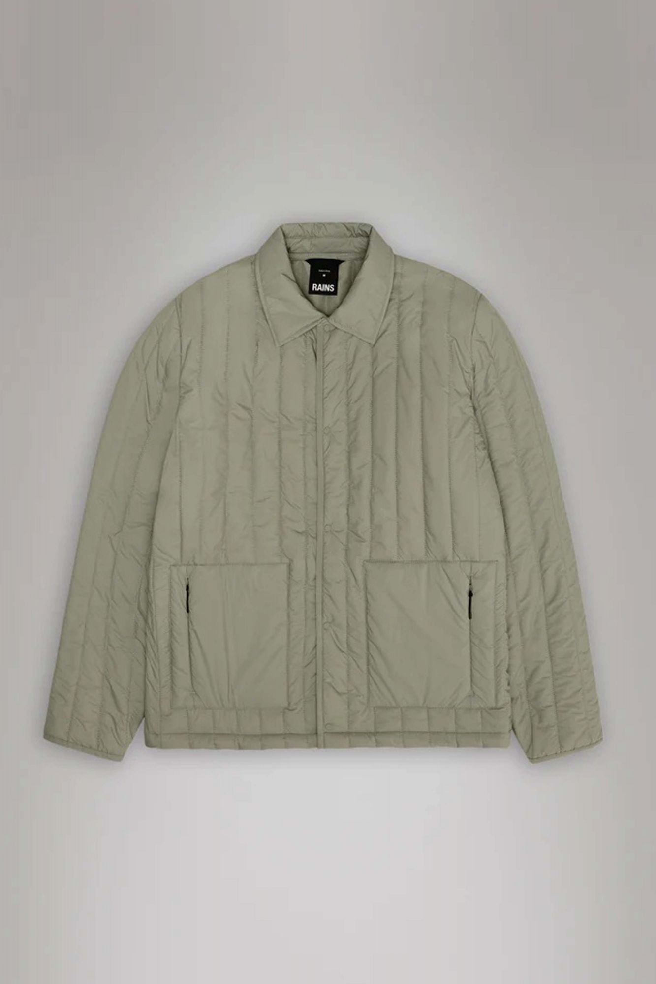 RAINS BANJA LINER OVERSHIRT T1 en color BEIS (2)