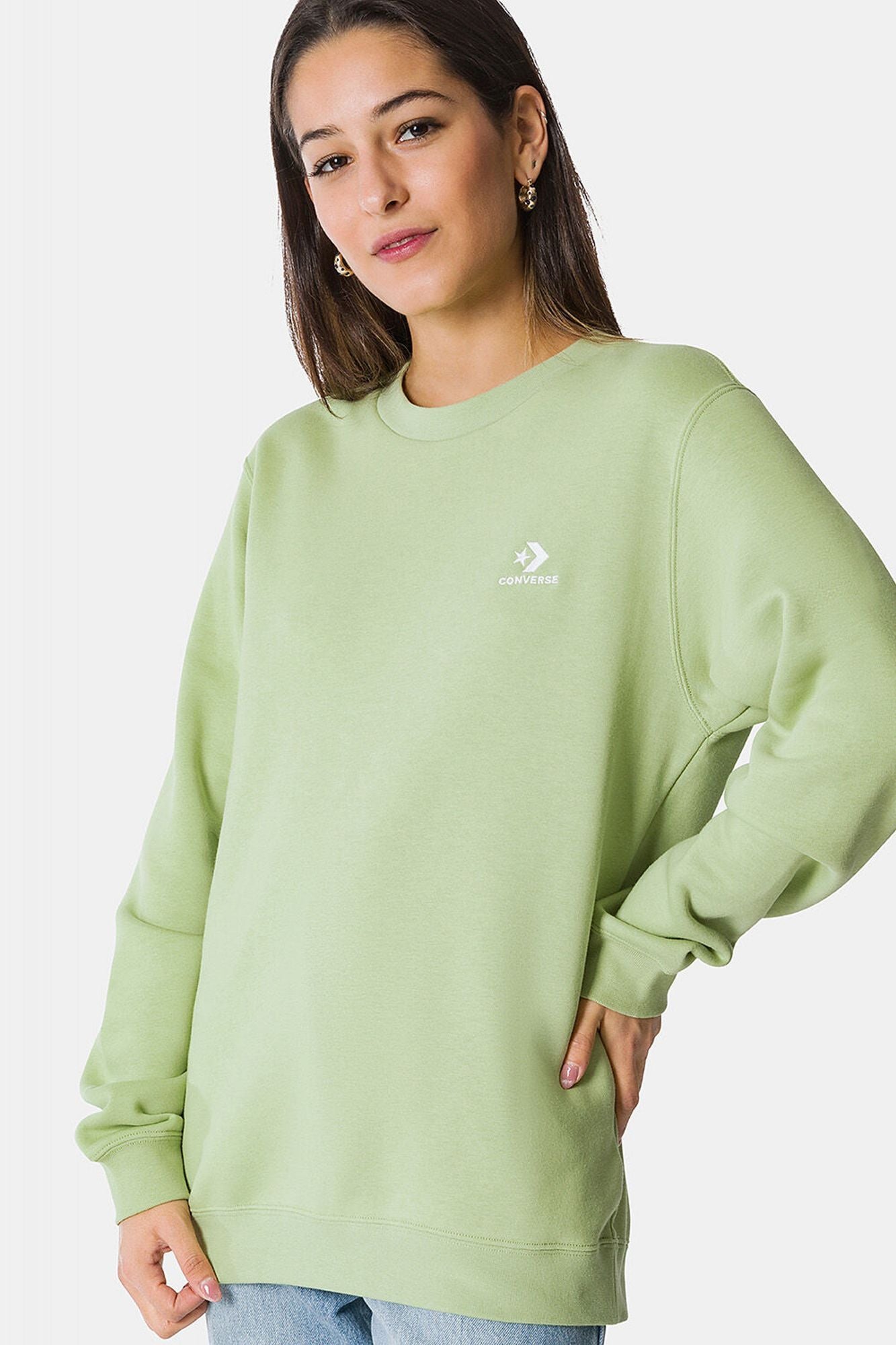 CONVERSE STAR CHEVRON HOODIE BB en color VERDE (1)