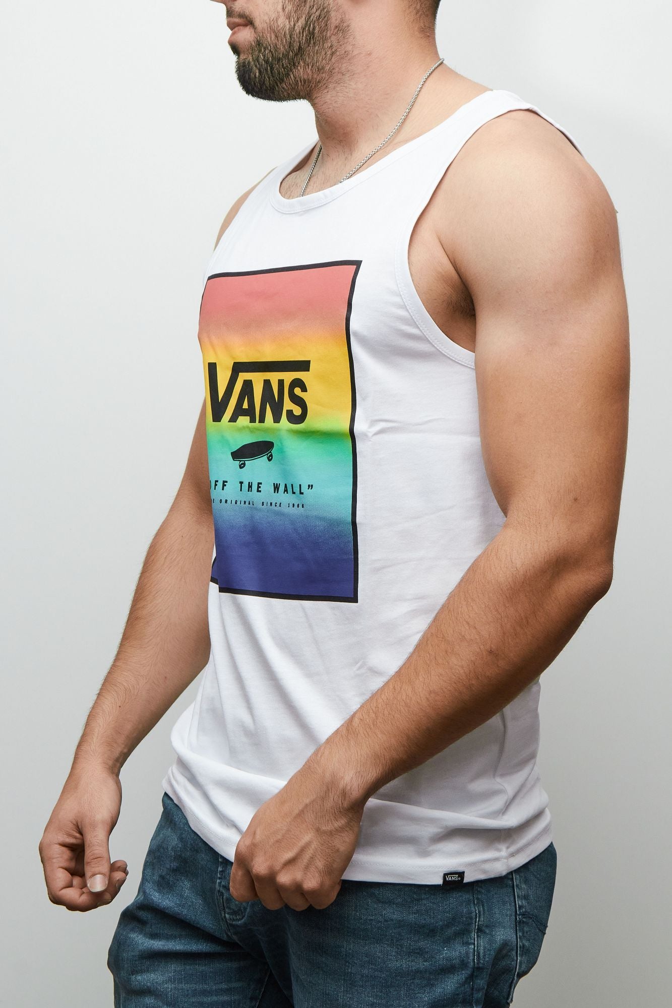 VANS PRINT BOX TANK en color BLANCO (2)
