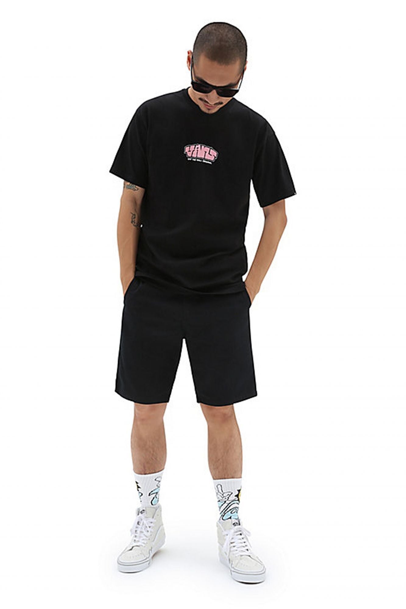 VANS BLOCKED VANS LOGO SS T en color NEGRO (4)
