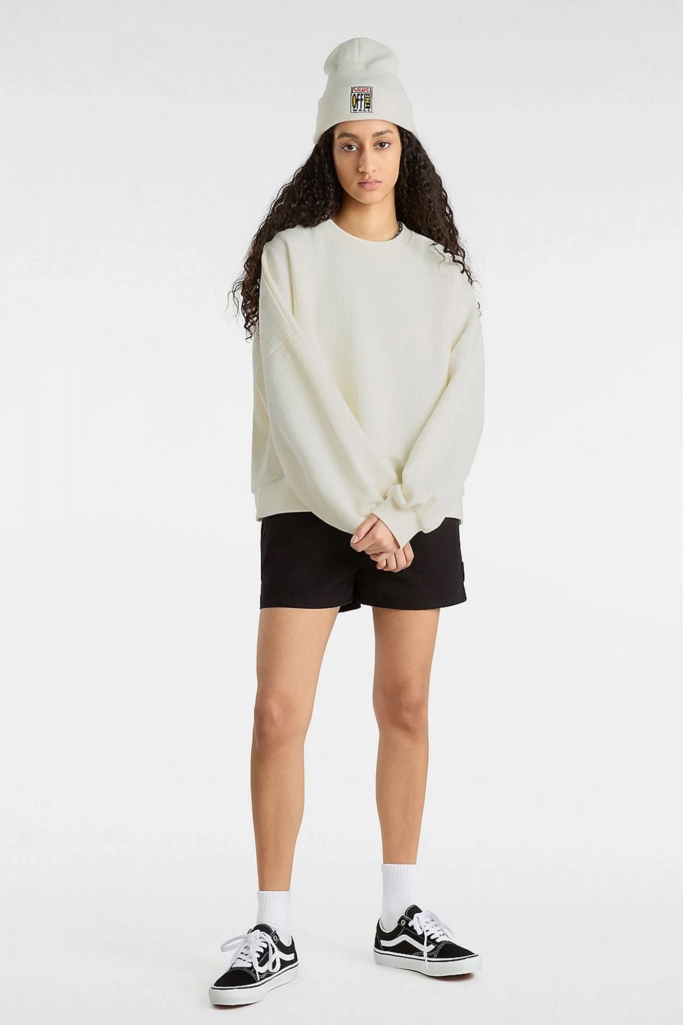 VANS SABINE LOOSE CREW en color BLANCO (4)