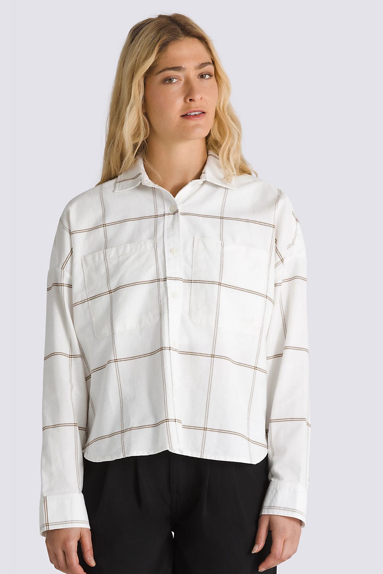 VANS ANTICA BOXY LS SHIRT en color BLANCO (1)