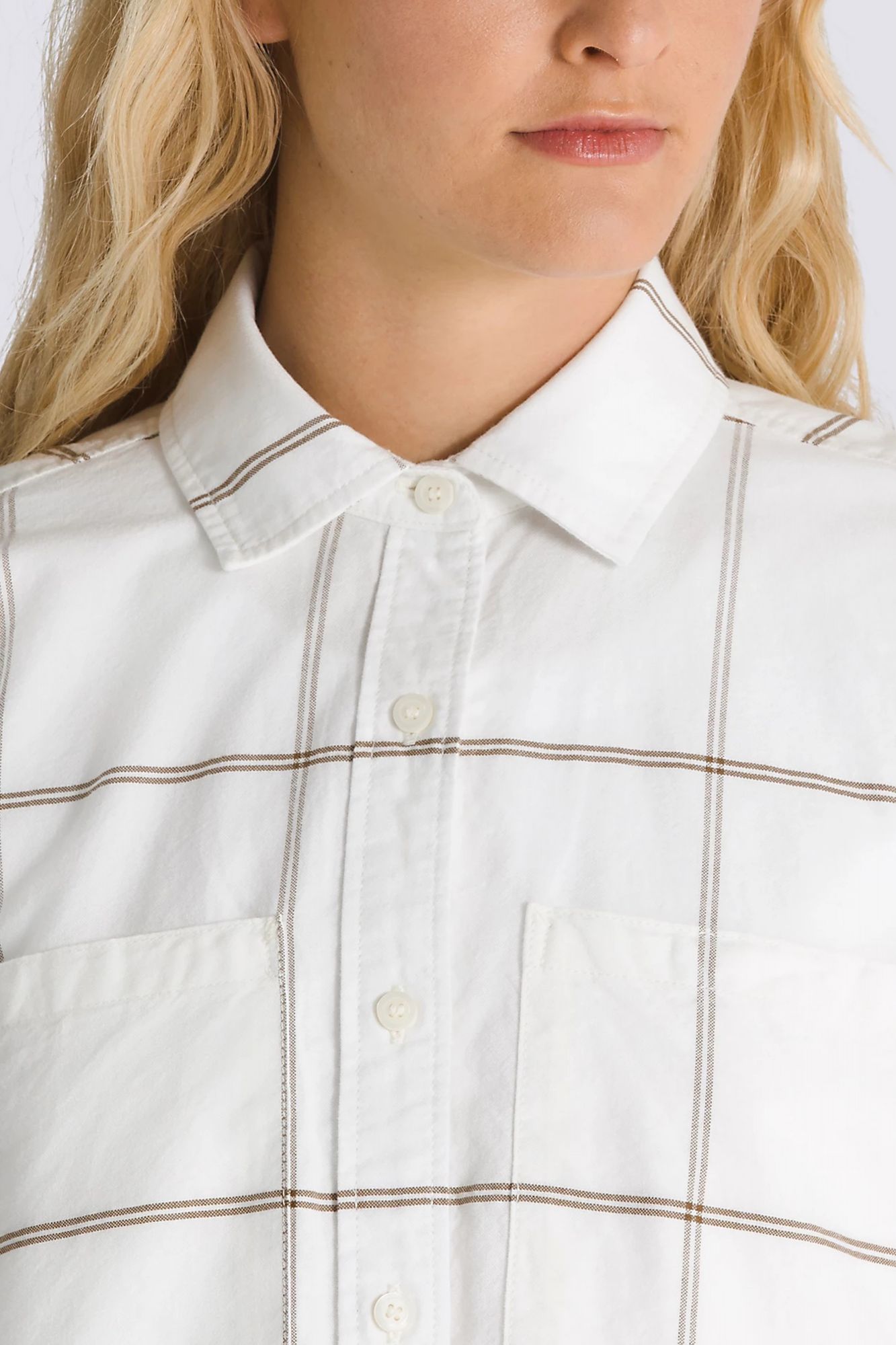 VANS ANTICA BOXY LS SHIRT en color BLANCO (4)