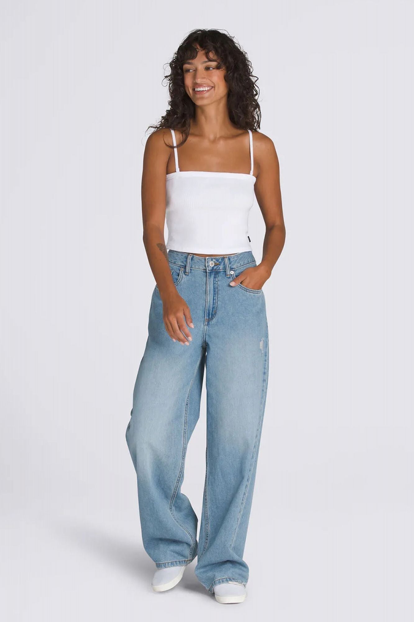 VANS DREW RIB TUBE TOP en color BLANCO (4)