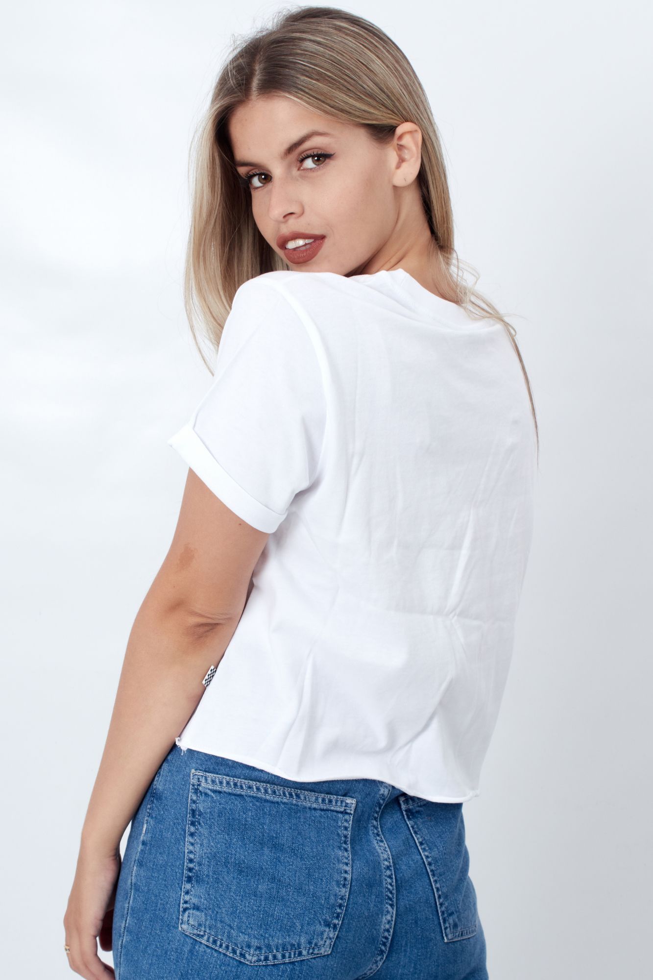 VANS LEILA TEE en color BLANCO (3)