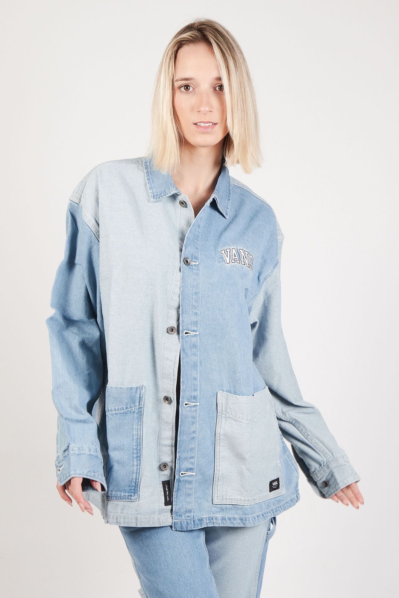 VANS MILLER LS SHIRT en color AZUL (1)