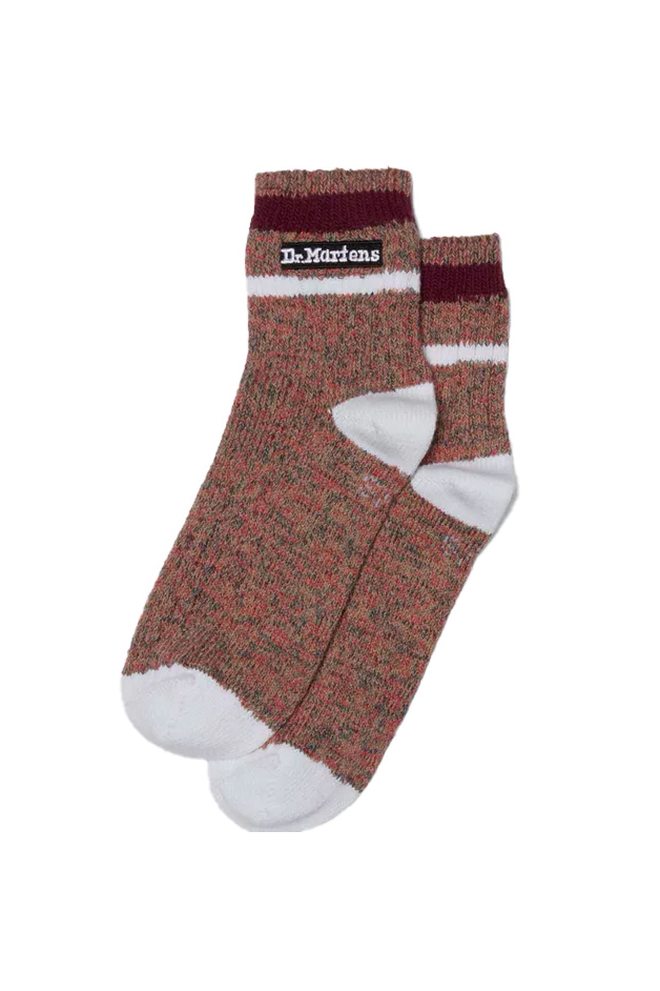 DR. MARTENS  SHORT MARL SOCK  en color BURDEOS (2)