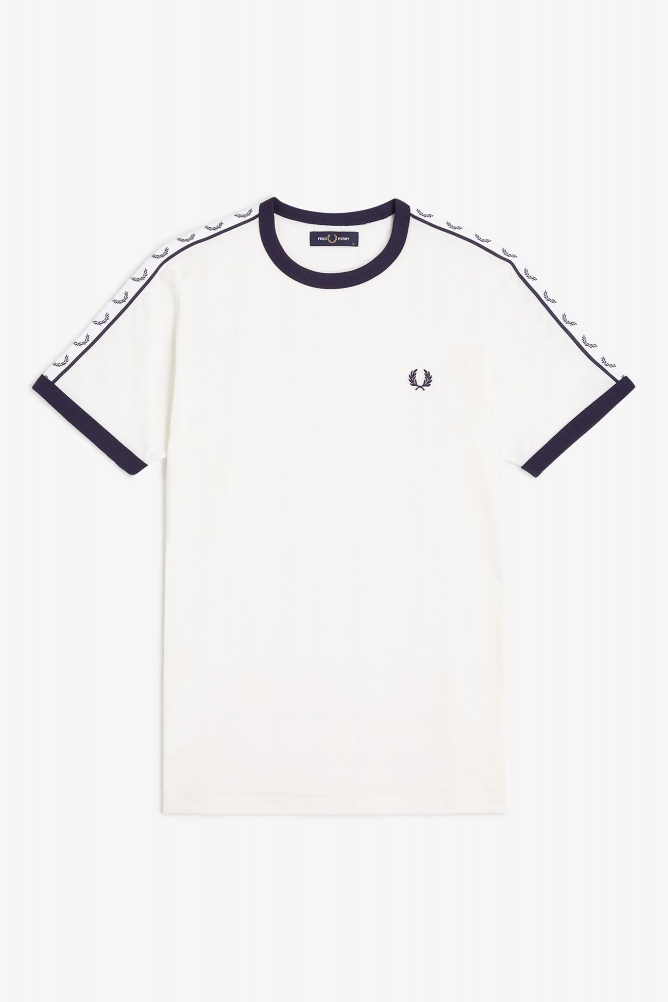 FRED PERRY  TAPED RINGER T-SHIRT en color BLANCO (2)