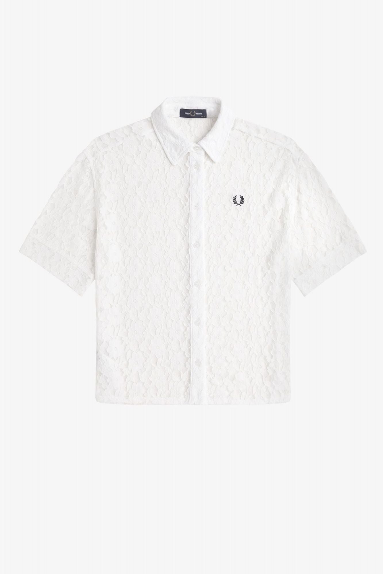 FRED PERRY  LACE SHIRT en color BLANCO (2)
